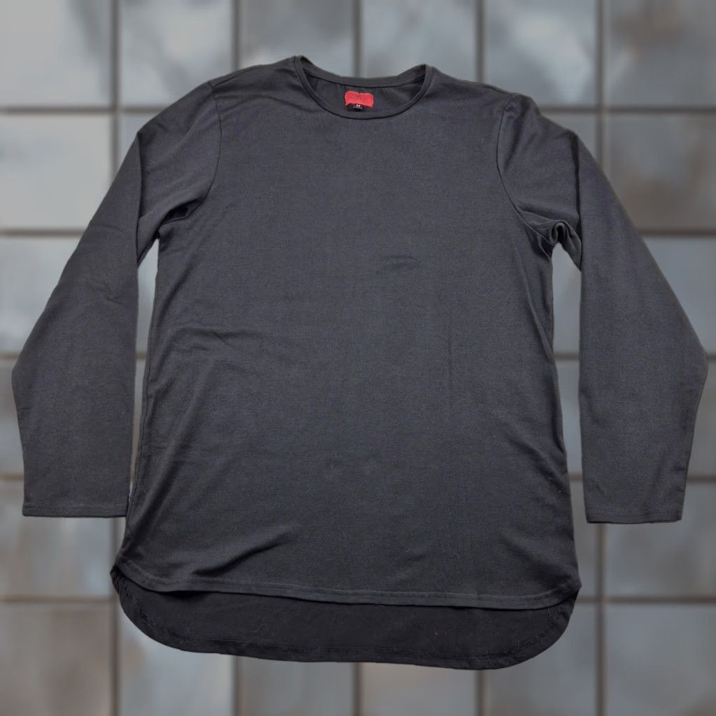 Vintage Killion Shirt Mens Medium Black Long Sleeve Curved Hem Crew Neck Tee Size US M / EU 48-50 / 2 - 1 Thumbnail