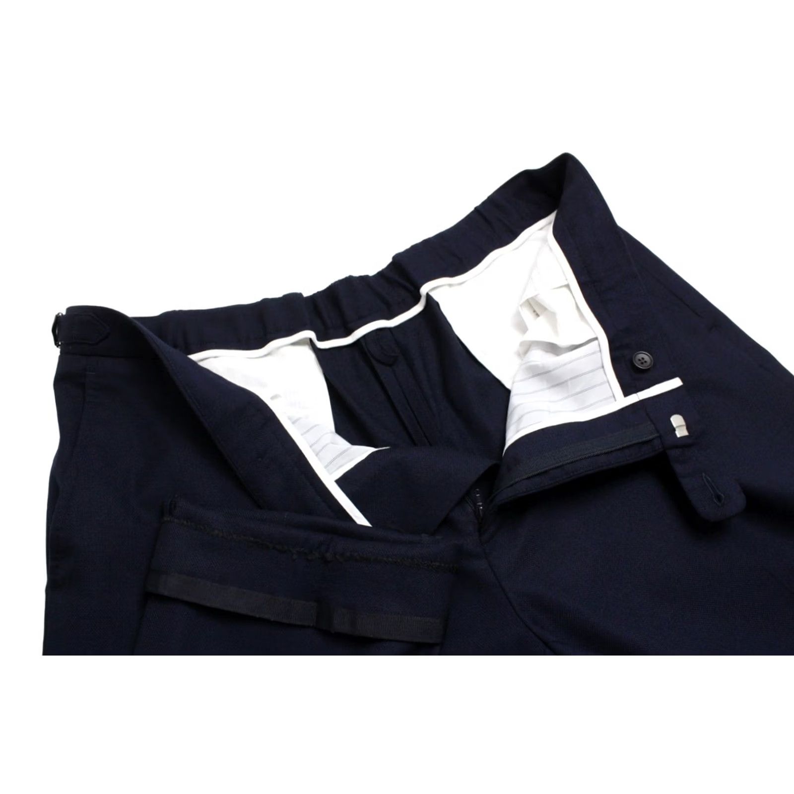 Suitsupply SUITSUPPLY Soho EB Trousers Men's Navy Wool Blend Zip Fly Belted UK 46 / W38 Size US 30 / EU 46 - 4 Thumbnail
