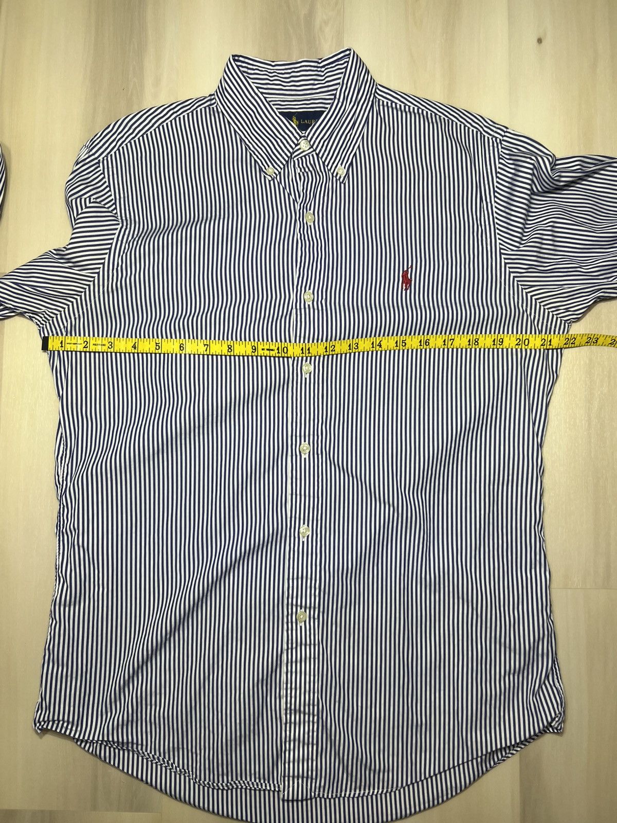 Polo Ralph Lauren Polo Ralph Lauren Men's Sz M Blue Striped Oxford Red Pony Size US M / EU 48-50 / 2 - 5 Thumbnail