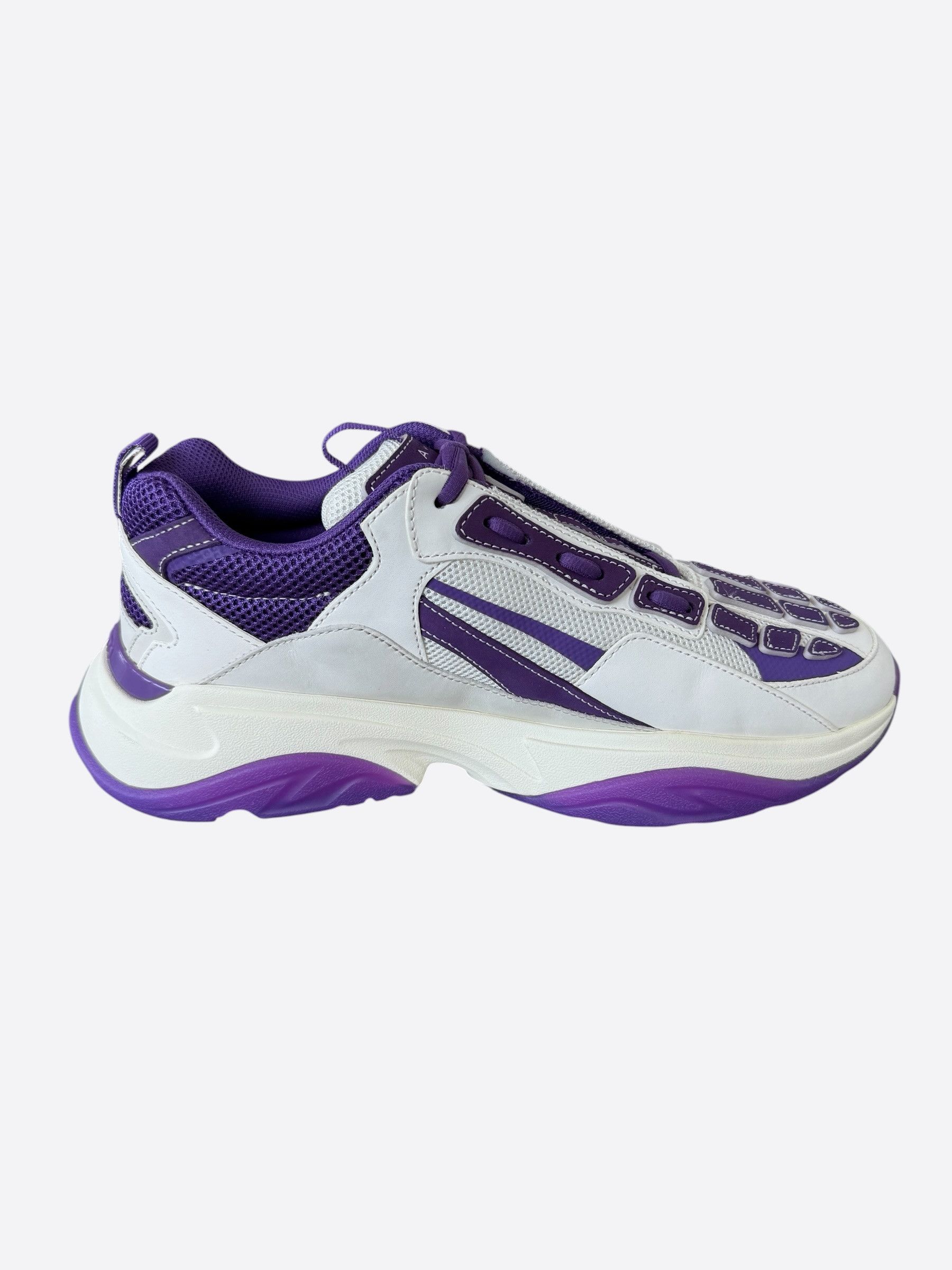 Amiri Amiri White & Purple Bones Runners Size US 10 / EU 43 - 5 Thumbnail