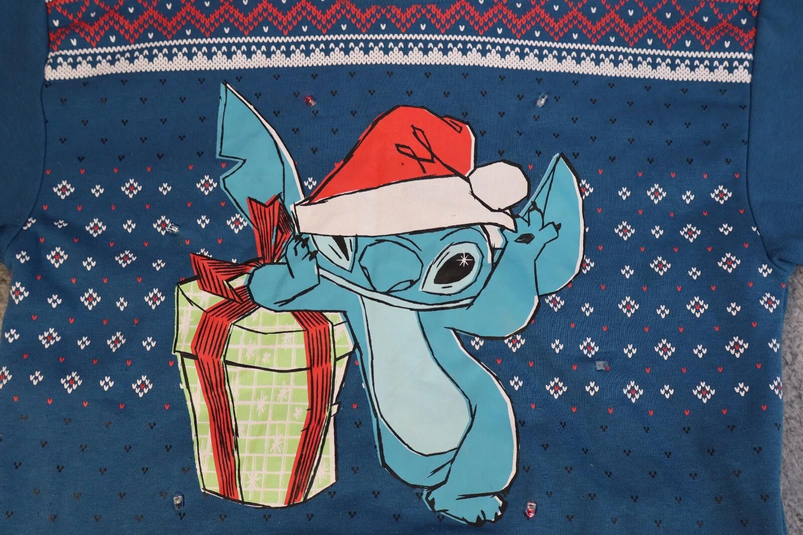 Disney Disney Christmas Lilo Sweatshirt Small 3-5 Blue Light Up Size S / US 4 / IT 40 - 1 Thumbnail