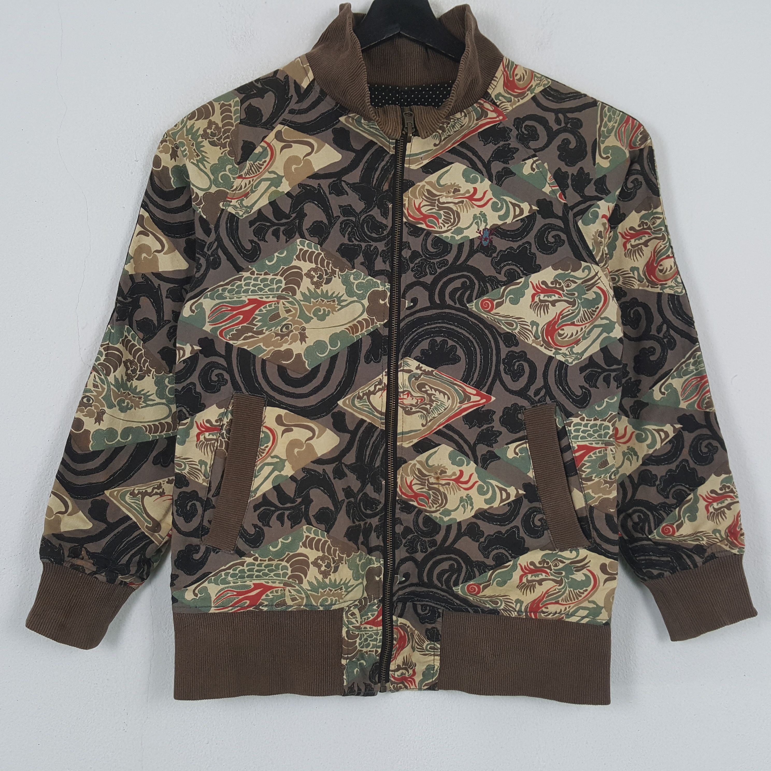 Vintage Art Design Japanese Sukajan Style Reversible Jacket C288N21 Size US XS / EU 42 / 0 - 1 Thumbnail