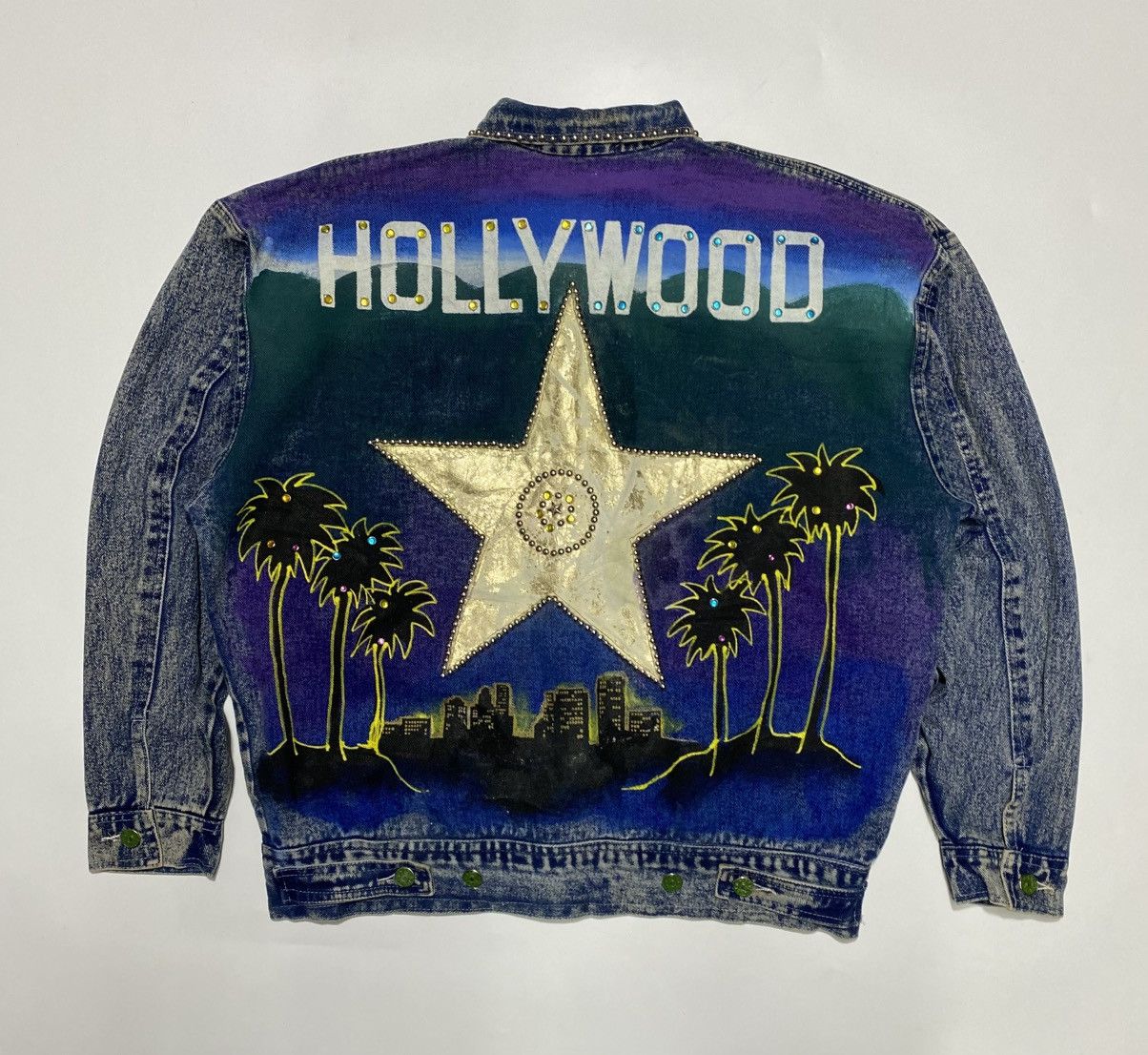Vintage vintage Tony Alamo Hollywood denim jacket from the 1980s Size US XL / EU 56 / 4 - 3 Thumbnail