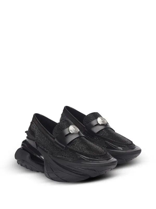 Balmain o1s1wg111225 Unicorn Loafers in Black Size US 12 / EU 45 - 2 Thumbnail