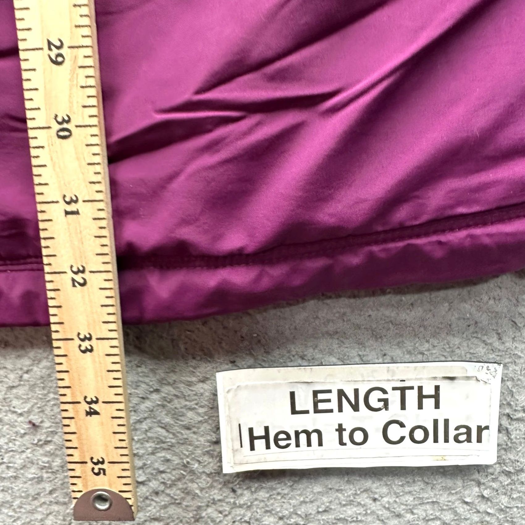 Vintage L.L. Bean Parka Jacket Womens Plus 1X Purple Fleece Lined Hooded Full Zip Pockets Nylon Polyester Long Winter Fall Slim? Size XL / US 12-14 / IT 48-50 - 4 Thumbnail
