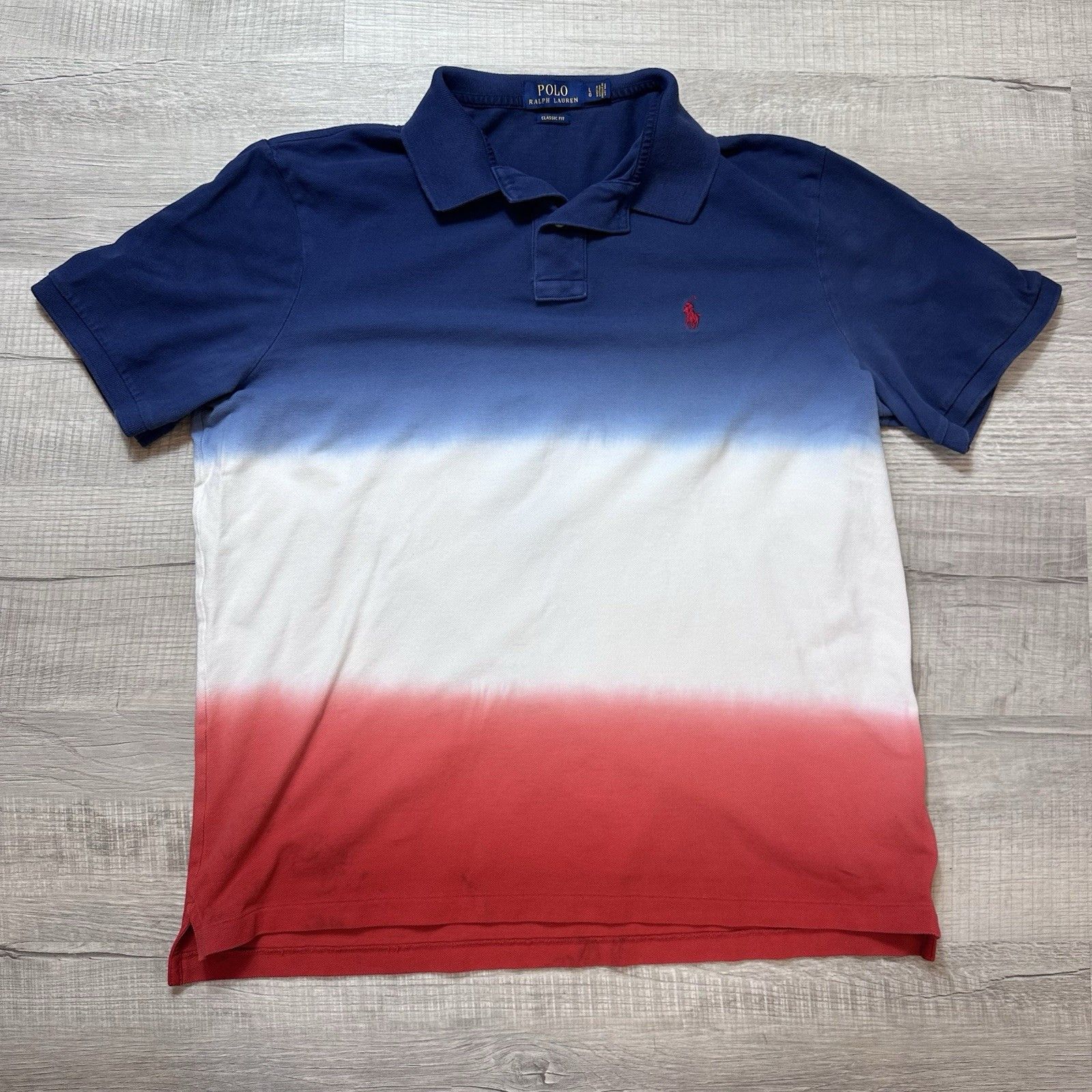Polo Ralph Lauren Polo Ralph Lauren Shirt Mens Ombre Dip Dye Polo Shirt Size US L / EU 52-54 / 3 - 1 Thumbnail