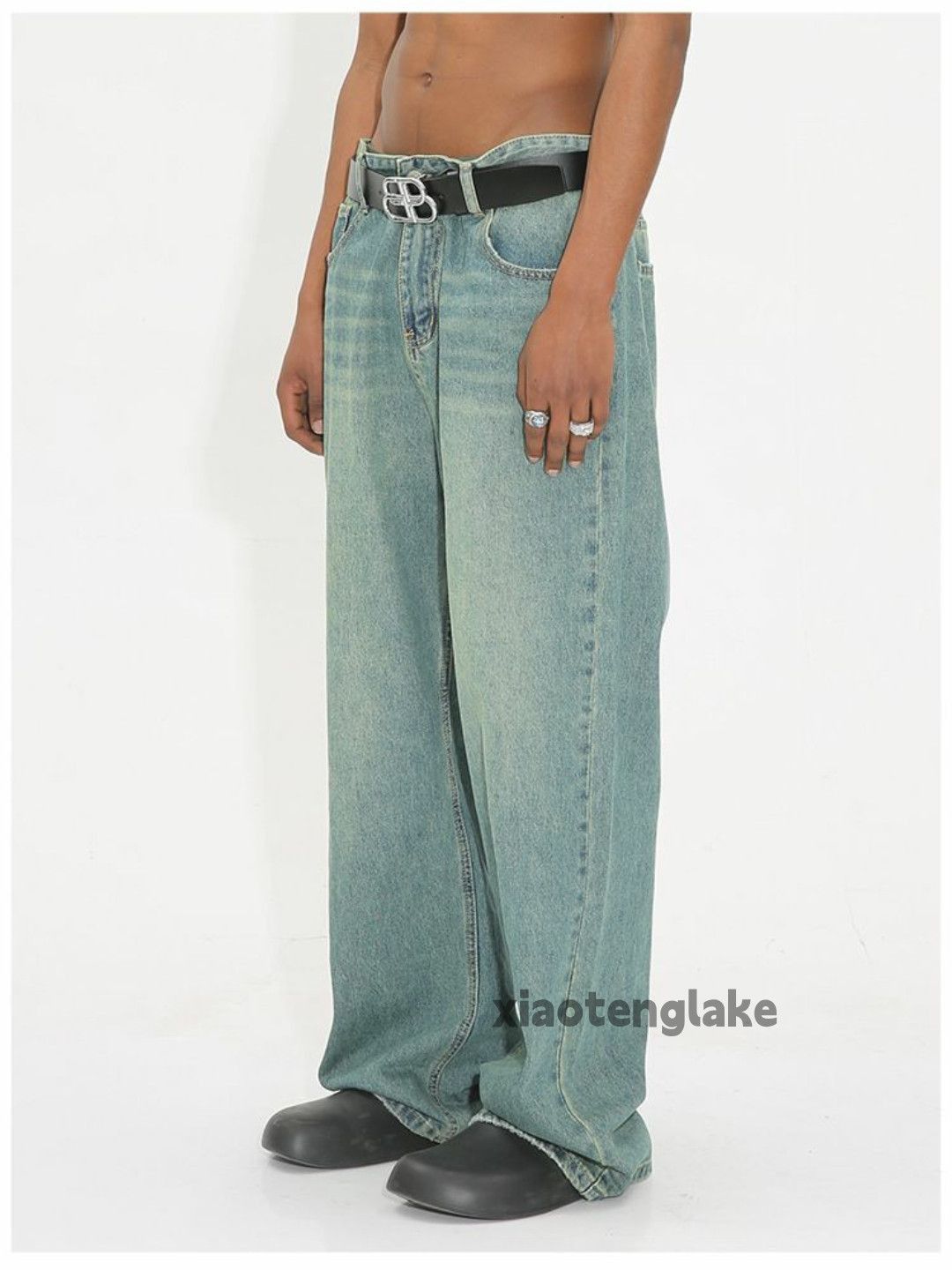 Jean × Vintage washed faded cleanfit yuppie loose baggy jeans Size US 32 / EU 48 - 4 Thumbnail