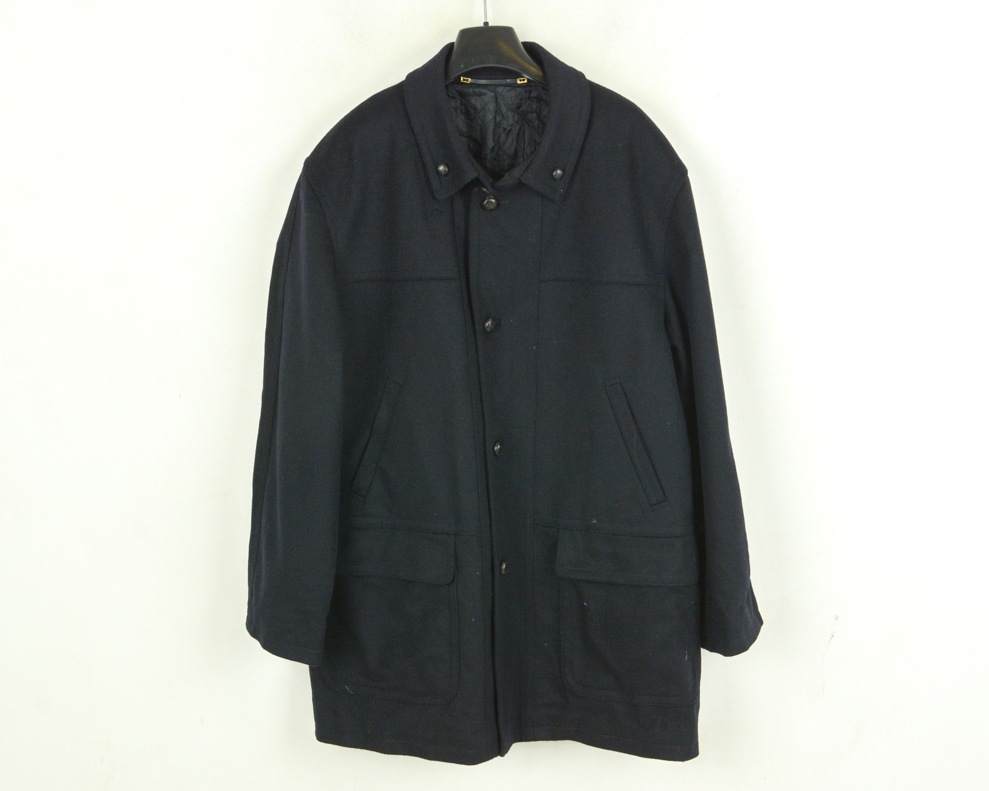 Vintage Walbush Rehbochloden Mens L Wool Jacket Over Coat EU 52 Navy Size US L / EU 52-54 / 3 - 3 Thumbnail