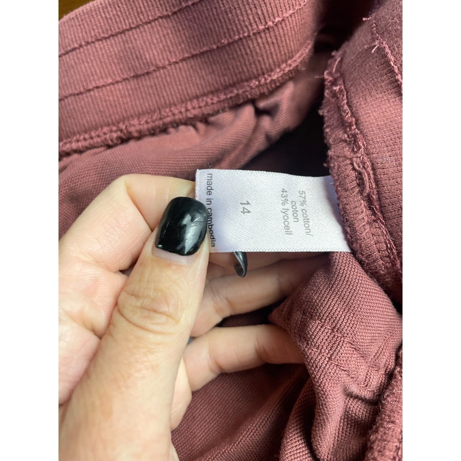 Vintage Maurices Pants Womens 14 Dark Pink Sweatpants Tie Front Flat Front Regular Inseam 28.5in Size 36" / US 14 / IT 50 - 4 Thumbnail
