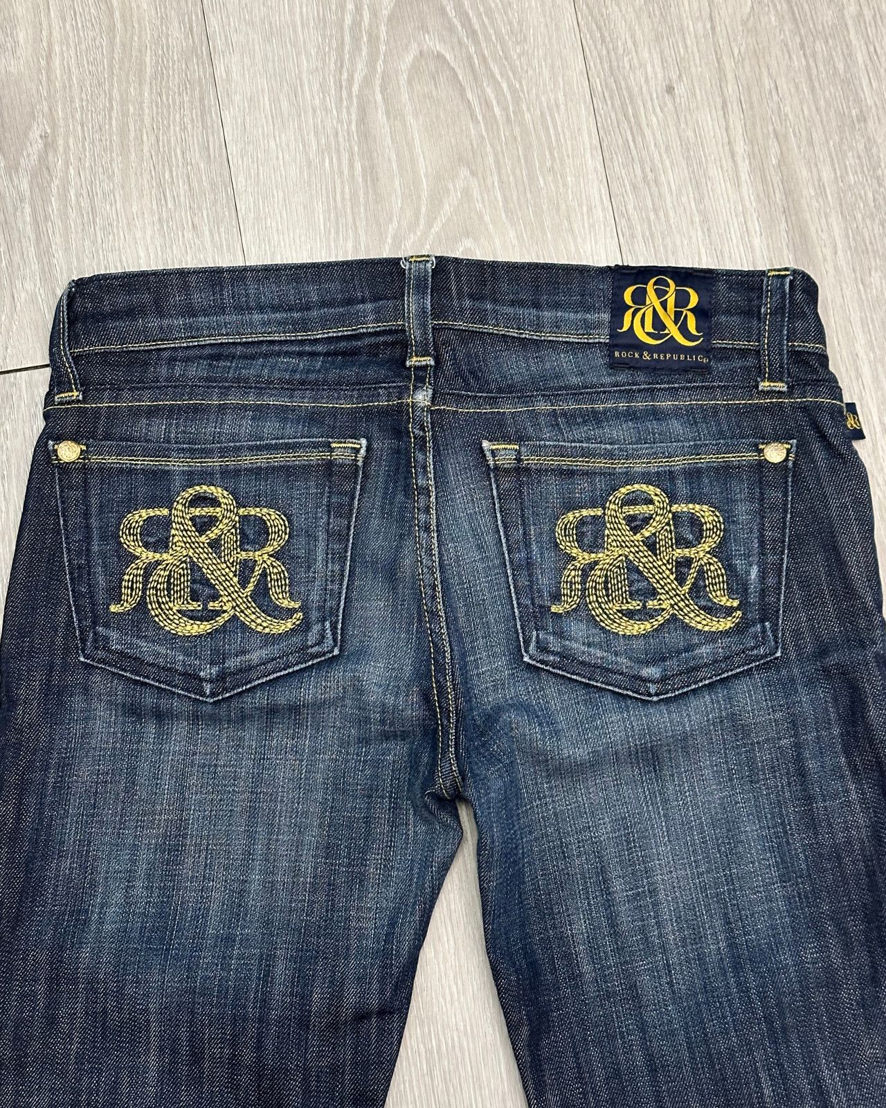 Rock & Republic × Vintage Rock & Republic Kasandra Bootcut Low Rise Womens Jeans 29x28 Size 29" - 3 Thumbnail