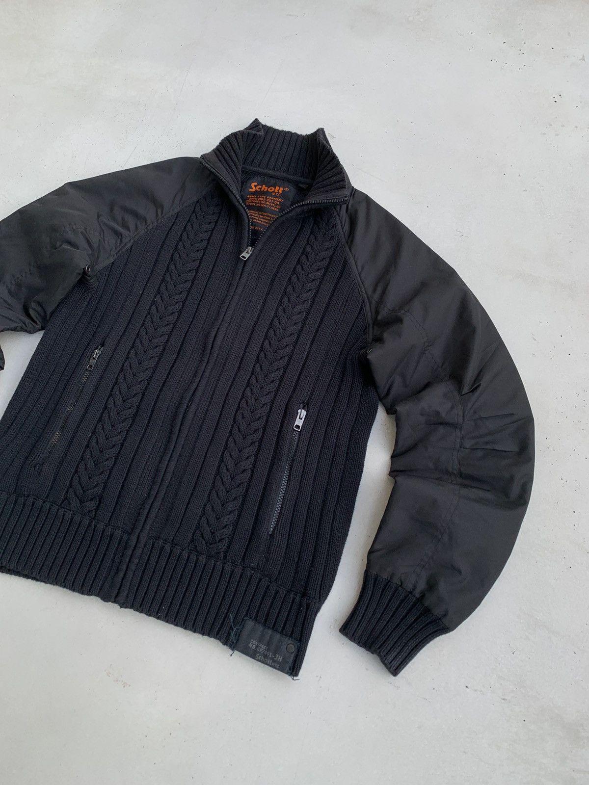 Schott Schott Jacket Bomber Vintage Style Sweater Nylon Size US L / EU 52-54 / 3 - 2 Thumbnail