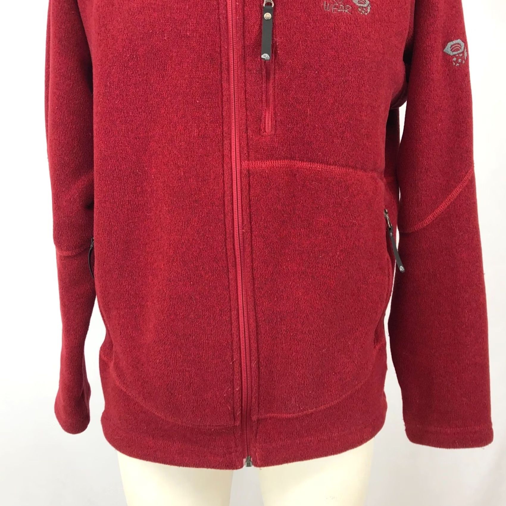 Mountain Hardwear MOUNTAIN HARDWEAR Mens LARGE Red Full Zip Fleece Jacket COAT Size US L / EU 52-54 / 3 - 3 Thumbnail