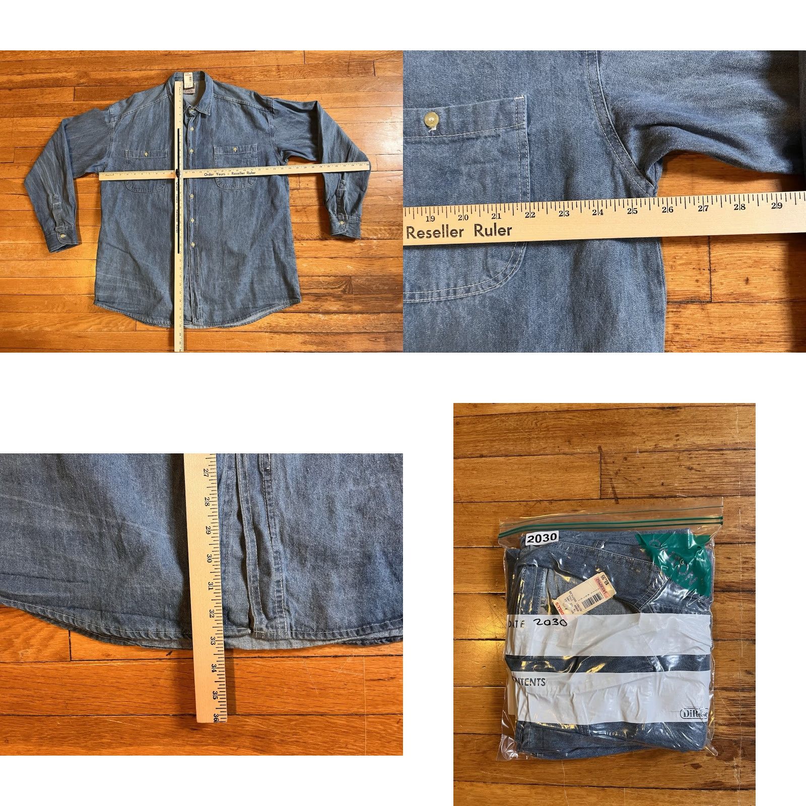 Denime VINTAGE Douglas Fir Denim Shirt Men’s XL Blue Size US XL / EU 56 / 4 - 8 Thumbnail