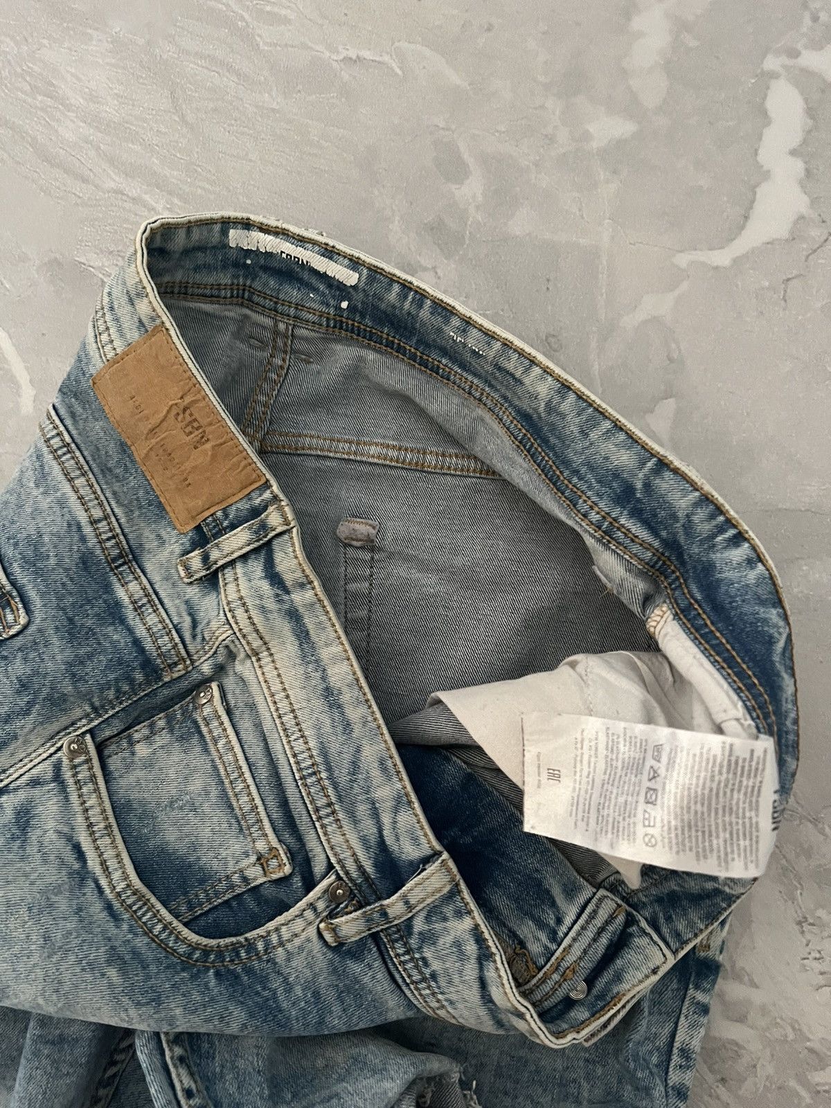 Vintage Slim Fit Blue Denim Jeans Minimal Street Style 90s Size US 36 / EU 52 - 5 Thumbnail
