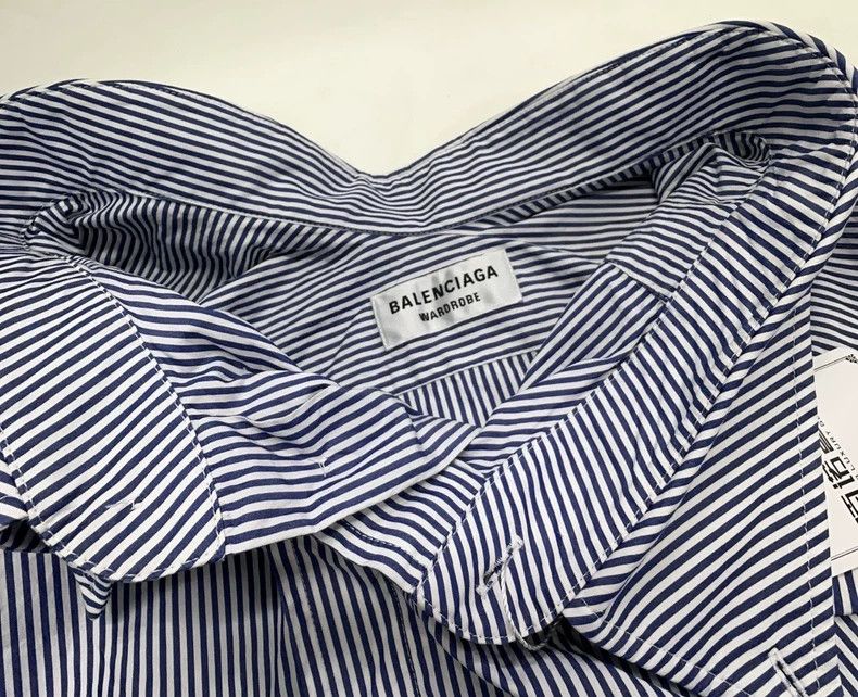 Balenciaga Balenciaga size 34 Sleeveless striped shirt, blue and whit Size XS / US 0-2 / IT 36-38 - 7 Thumbnail