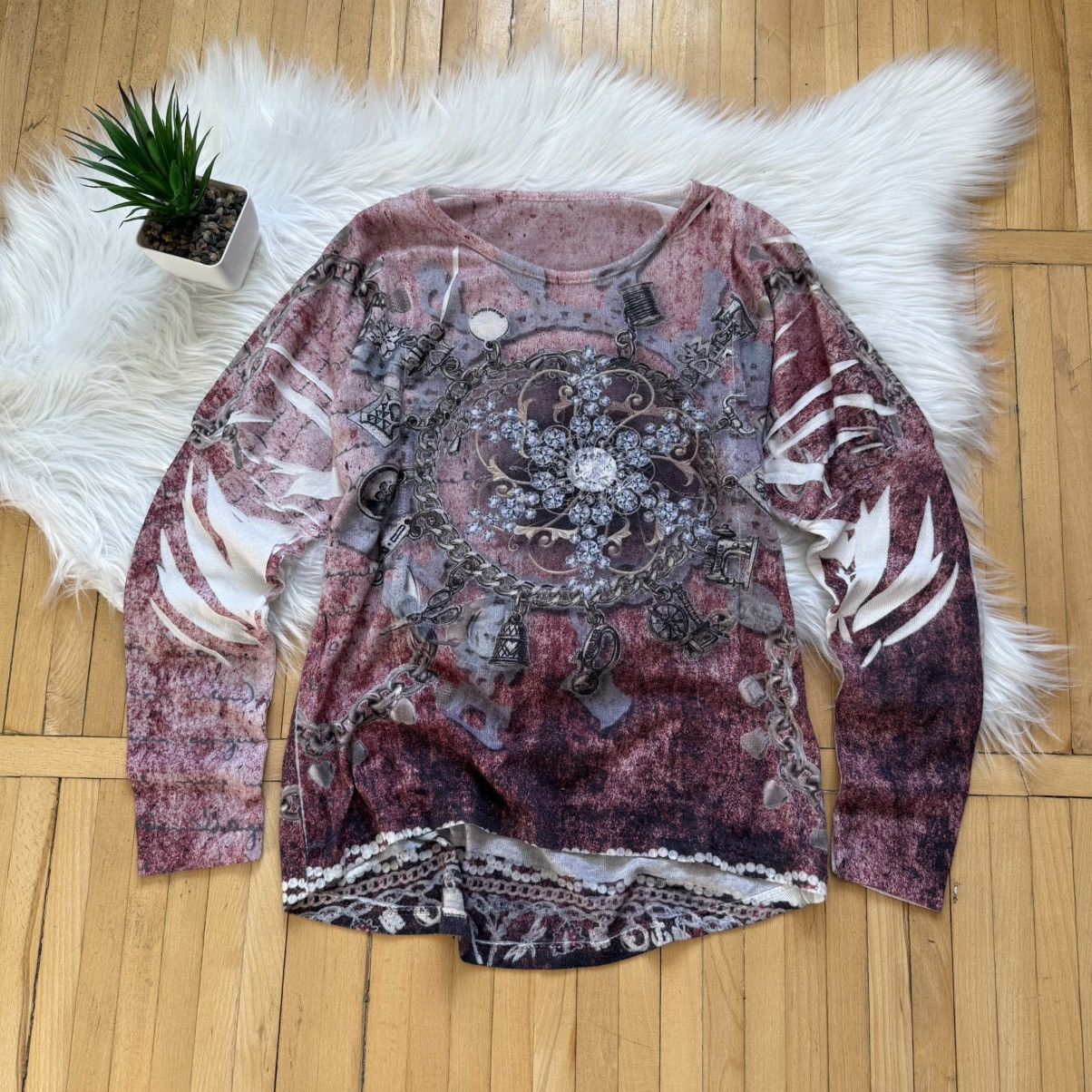 Hysteric Glamour 📌 Japan style Graphic Y2K JPG vibe Long Sleeve Size M / US 6-8 / IT 42-44 - 1 Thumbnail