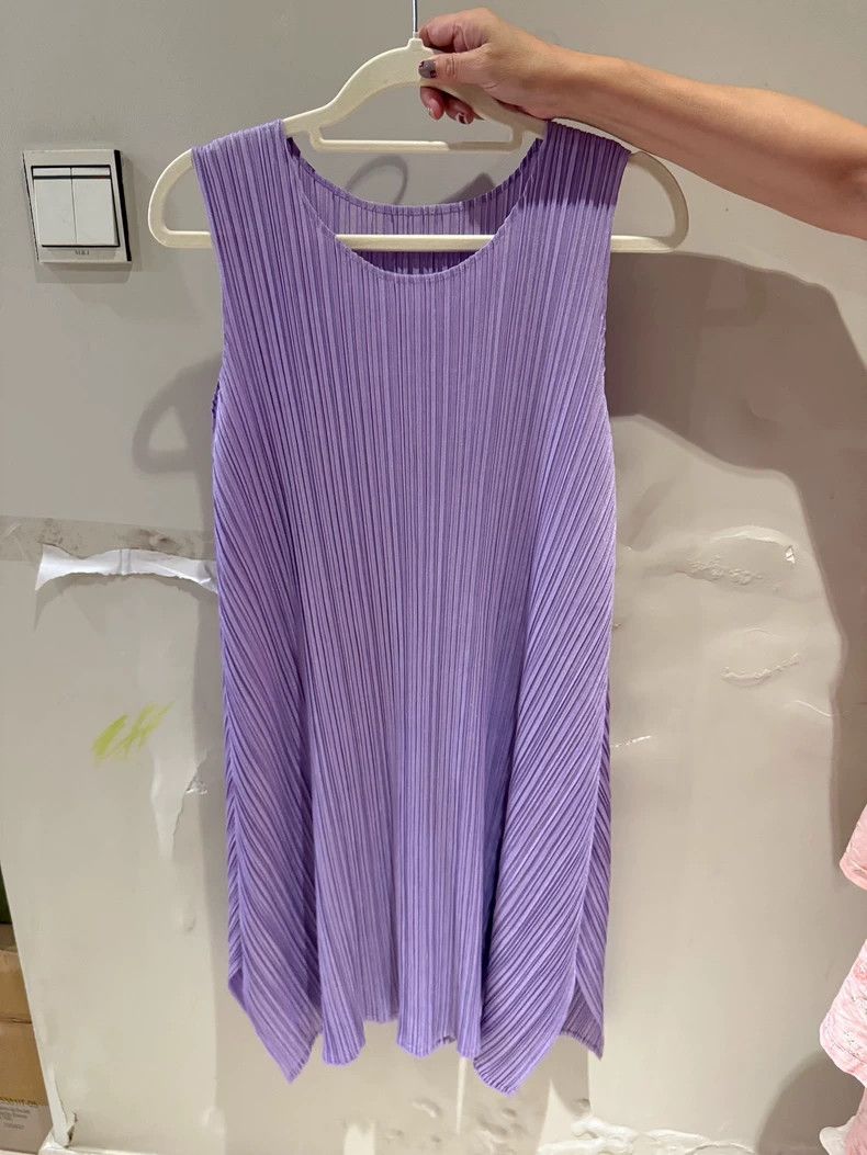 Issey Miyake Issey Miyake size:3 Light taro purple vest dress Size XS / US 0-2 / IT 36-38 - 1 Thumbnail