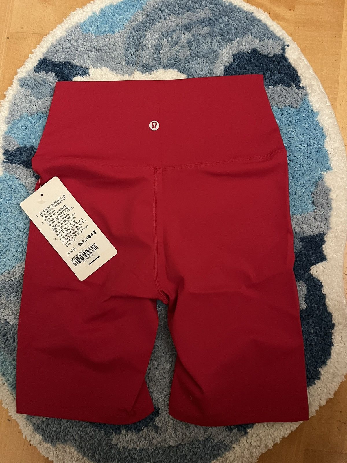 Lululemon Red lulu lemon biker shorts Size 28" / US 6 / IT 42 - 2 Thumbnail