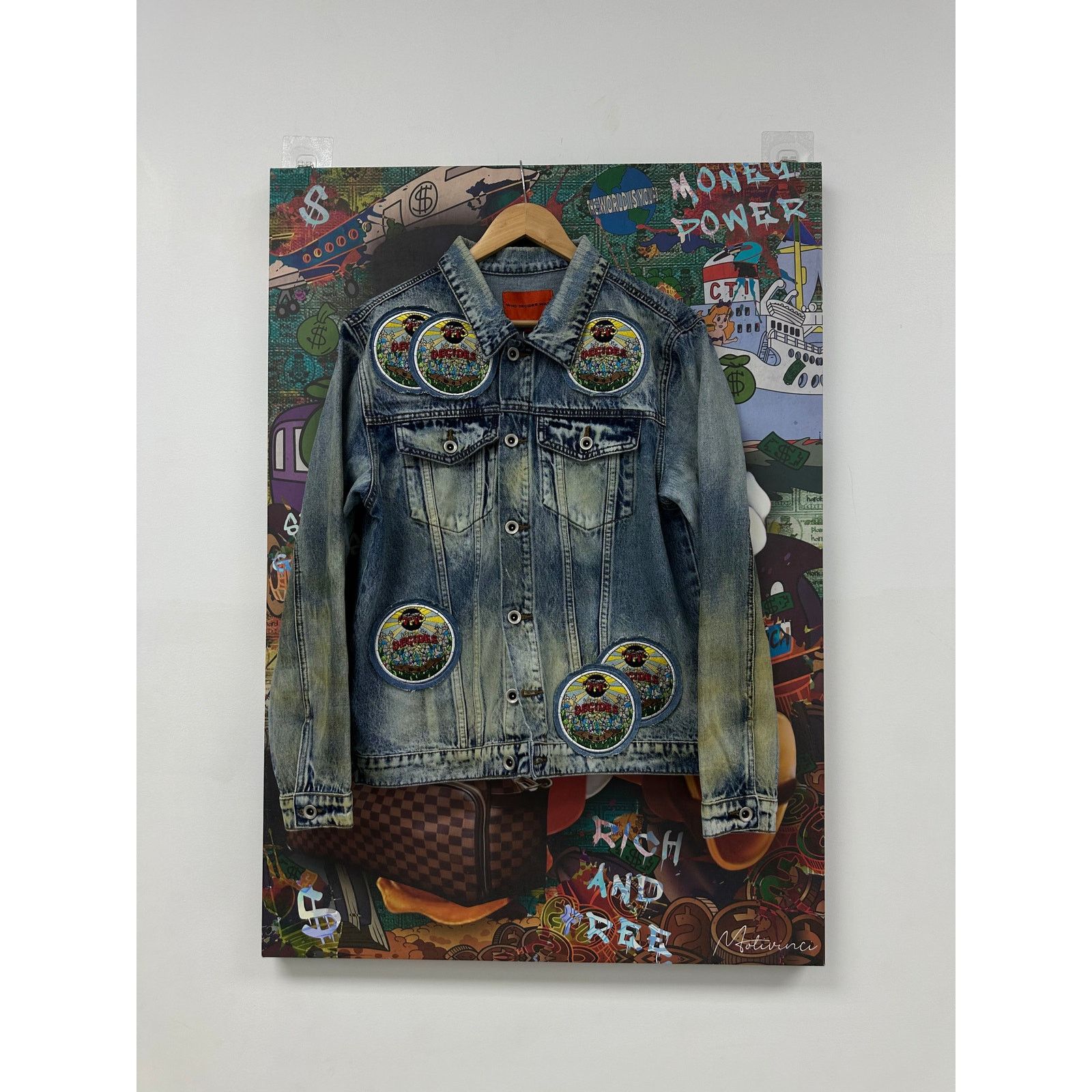 Who Decides War WDW Acid Sphere Denim Jacket New Small With Tags Size US S / EU 44-46 / 1 - 1 Thumbnail