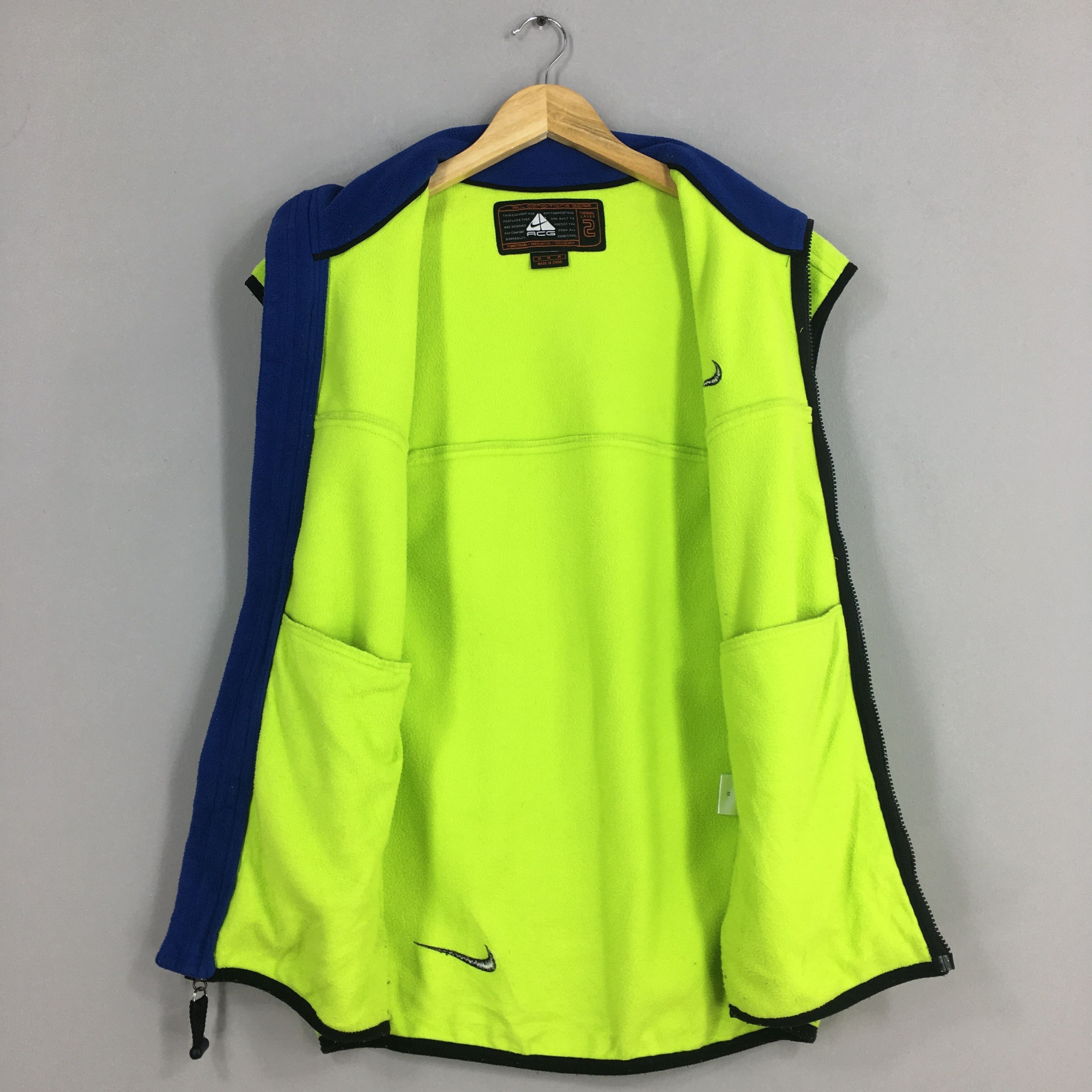 Nike Vintage Retro Nike Acg Fleece Neon Vest Jacket Medium Size US M / EU 48-50 / 2 - 4 Thumbnail