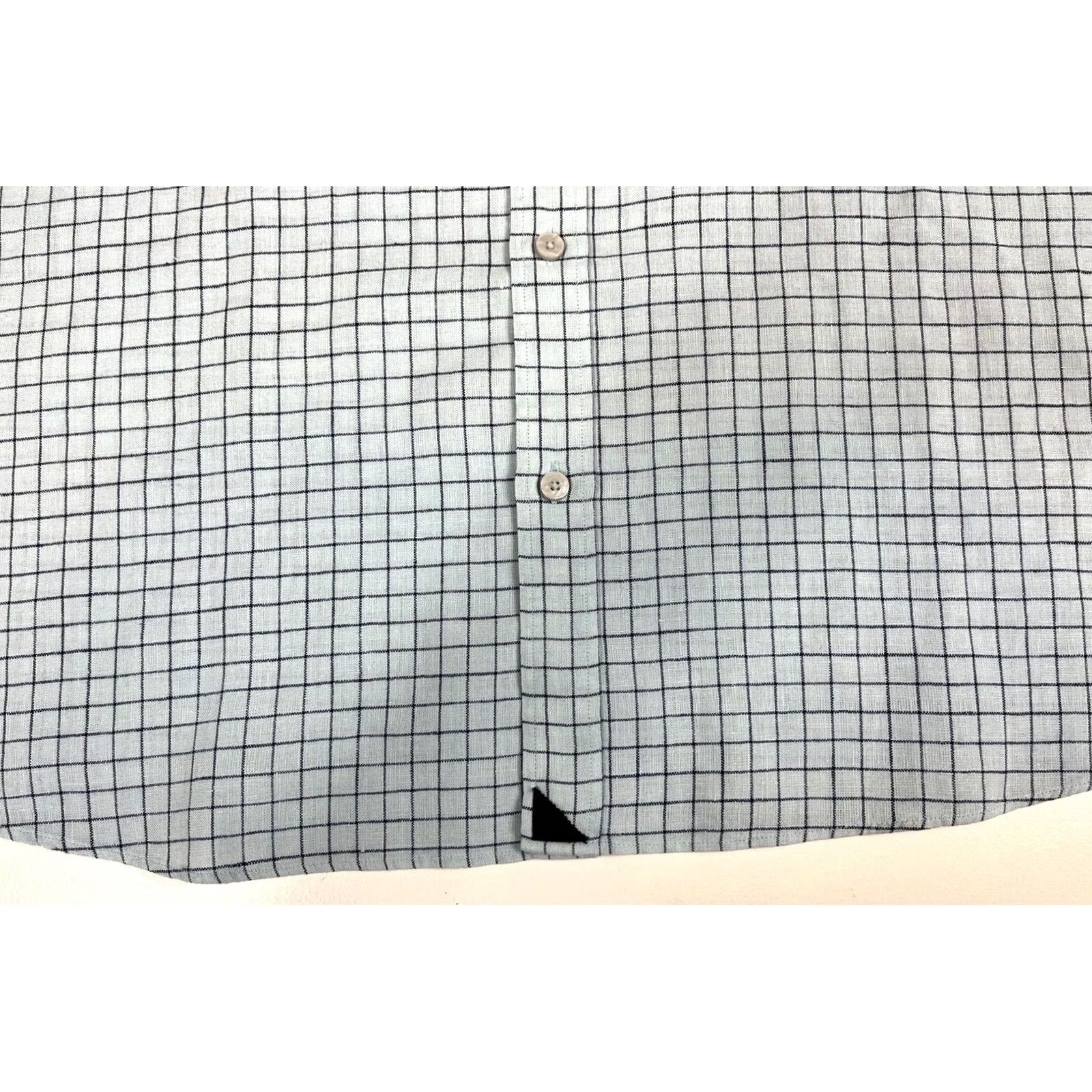 UNTUCKit UNTUCKit Men's Button-Up Shirt Biltmore WR 40463 3XL Linen Light Blue Regular Fit Check Size XXXL Size US XXL / EU 58 / 5 - 7 Thumbnail