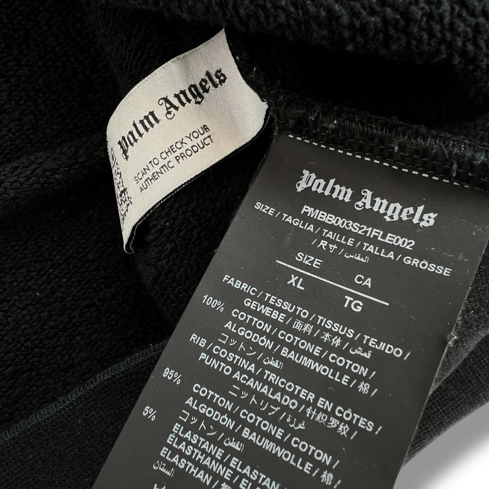 Palm Angels Palm Angels Spray Logo Black Pullover Hoodie Size US XL / EU 56 / 4 - 4 Thumbnail