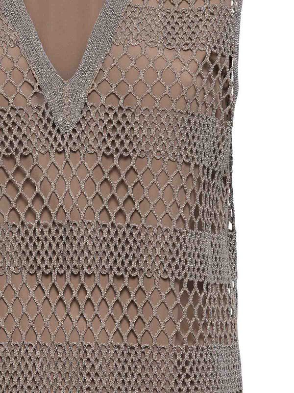 Brunello Cucinelli o1w1db10825 Top in Dark Grey Size S / US 4 / IT 40 - 2 Thumbnail
