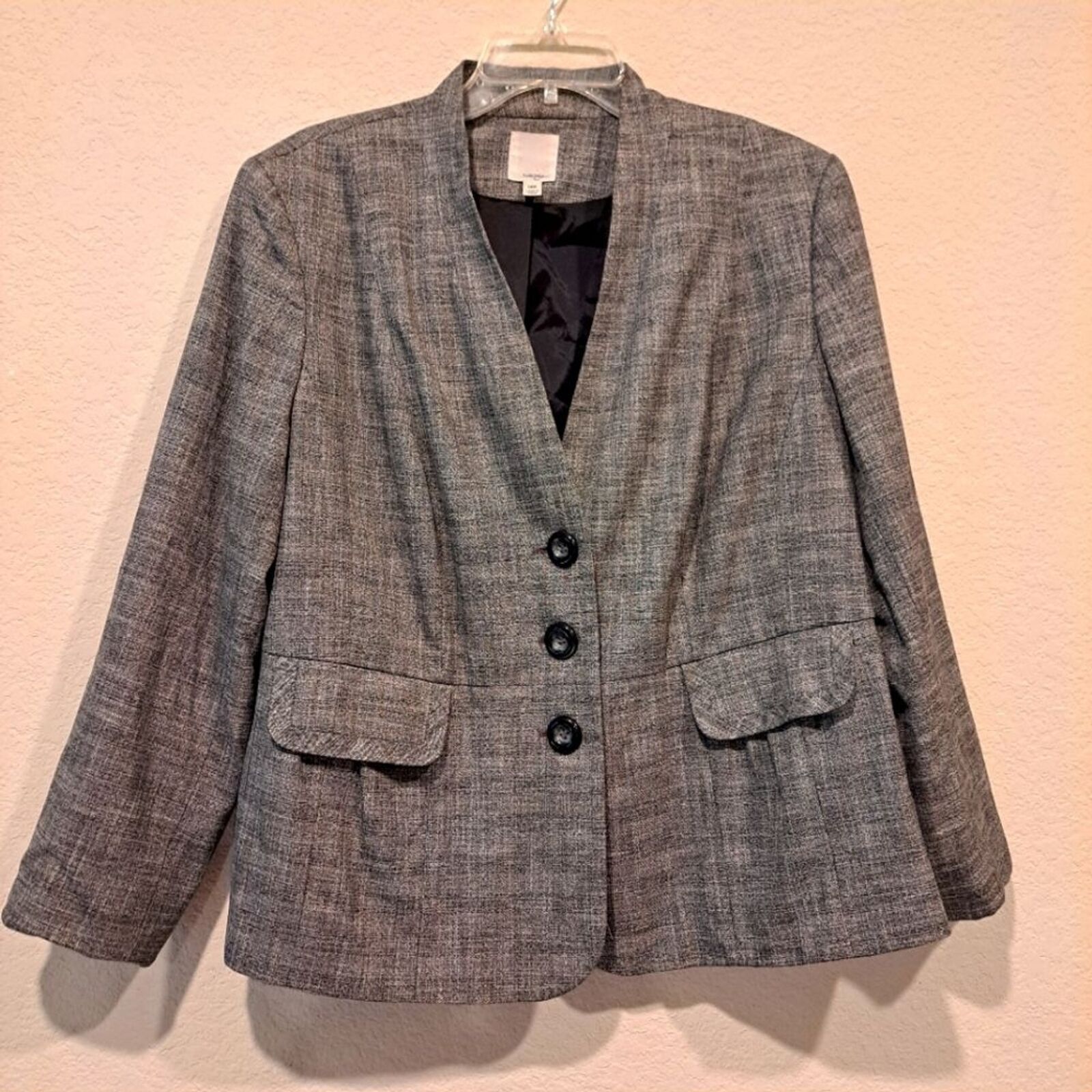 Nordstrom Halogen business casual blazer coat jacket gray plus-14W Size XL / US 12-14 / IT 48-50 - 1 Thumbnail