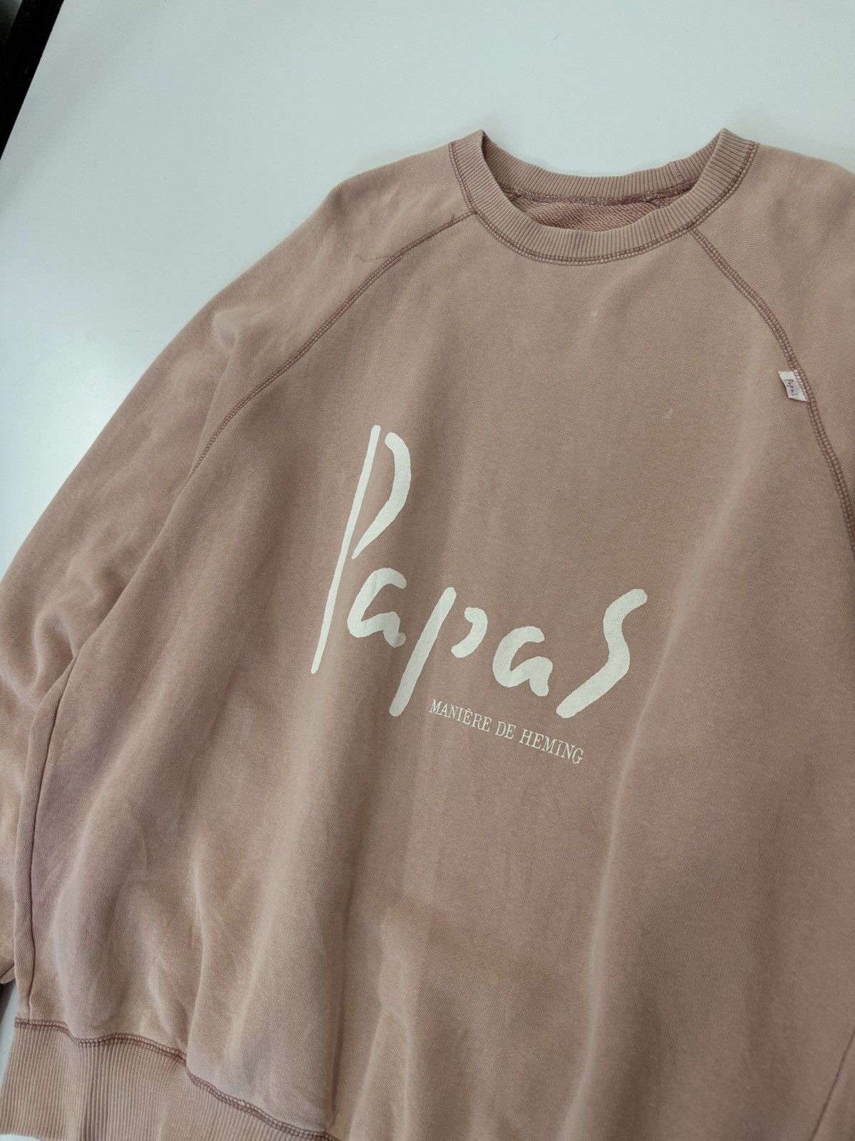 Japanese Brand 🔥 PAPAS MANIERE DE HEMING JAPAN SPELLOUT BIGLOGO SWEATSHIRT Size US L / EU 52-54 / 3 - 4 Thumbnail