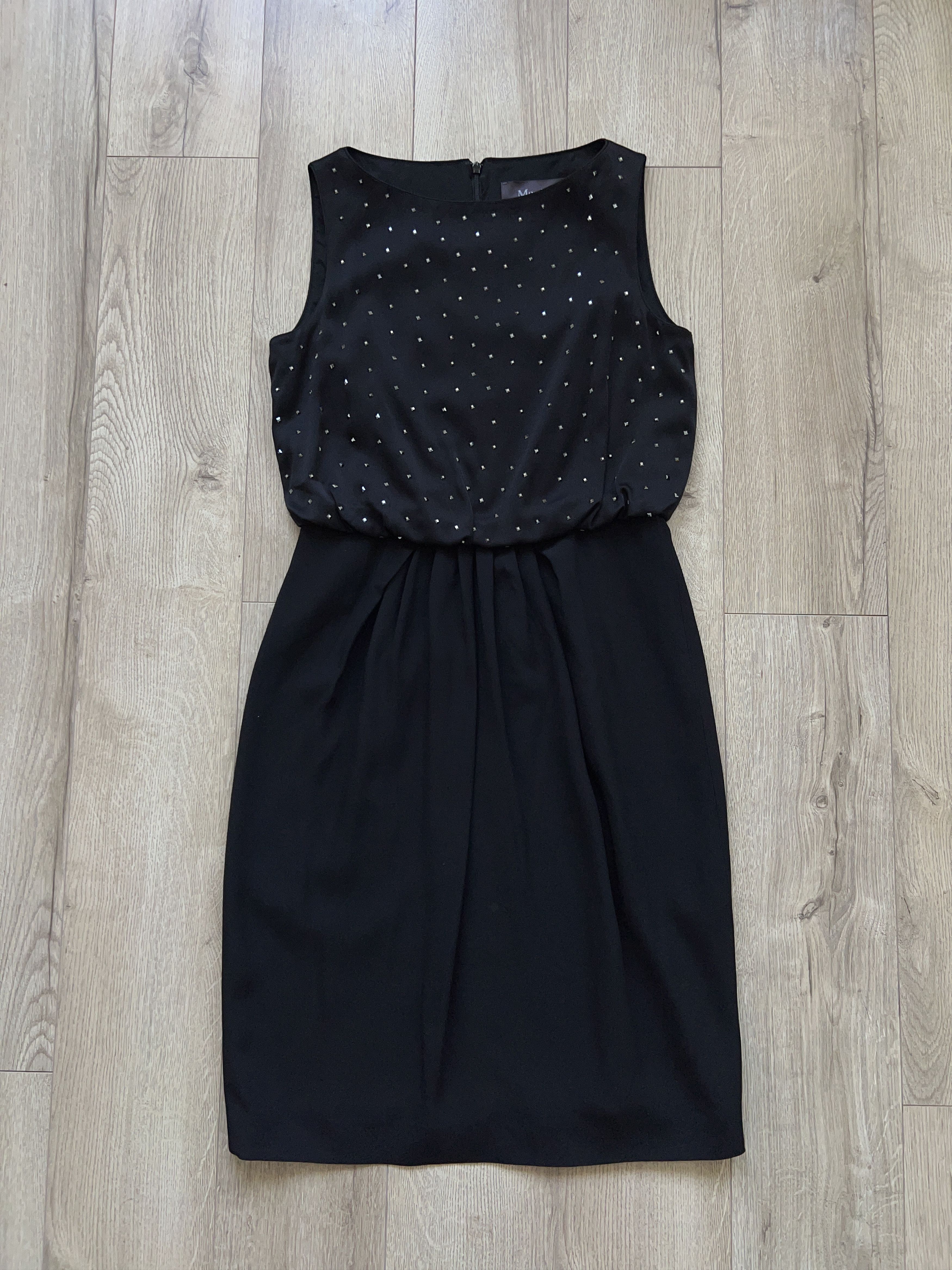 Designer × Max Mara MAX MARA New Collection Dress Black Sleeveless Knee Length Size M / US 6-8 / IT 42-44 - 3 Thumbnail