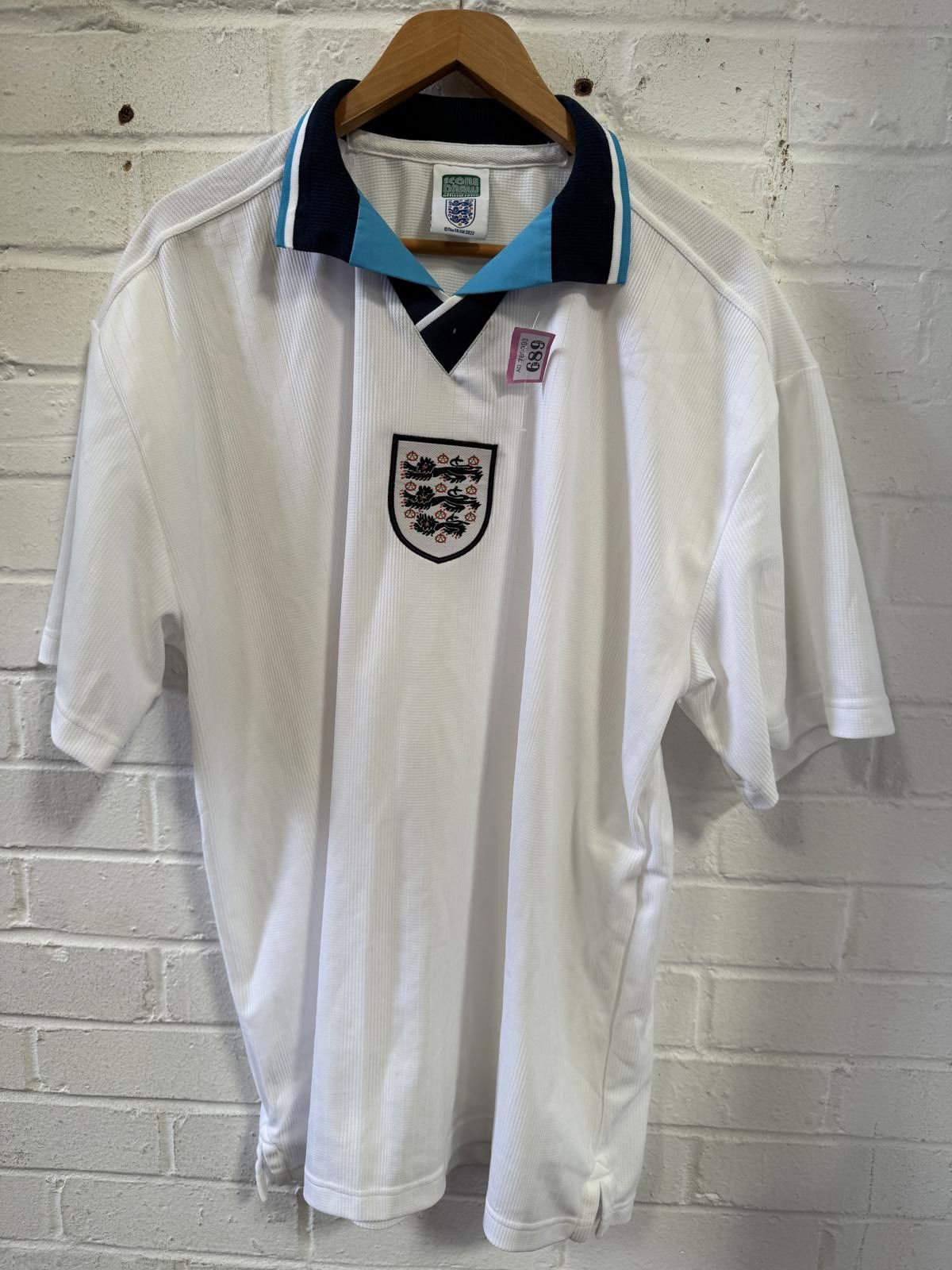 Kappa Kappa England National Football Team Polo Shirt White Navy Size US L / EU 52-54 / 3 - 1 Thumbnail