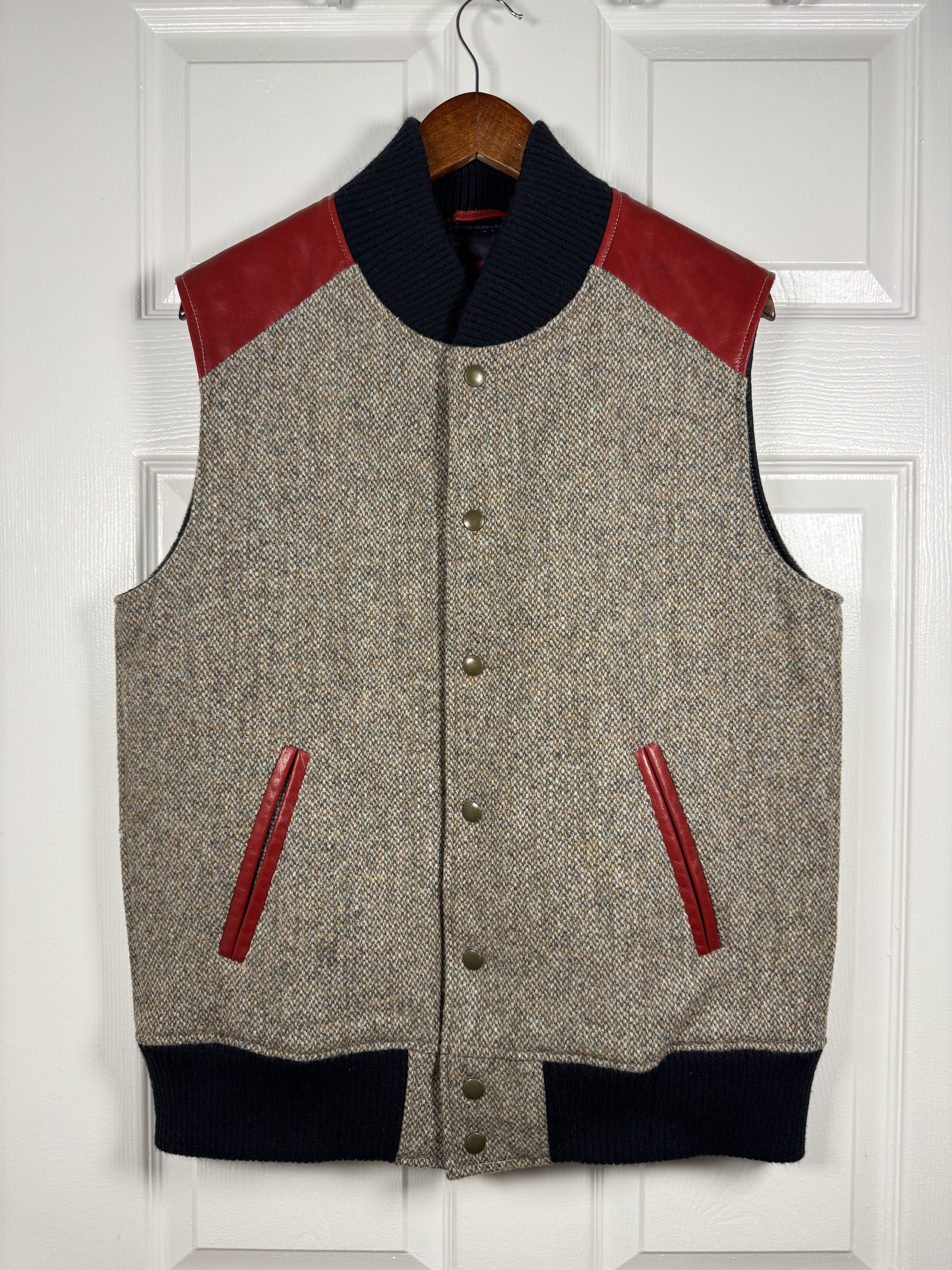 Golden Bear × Kith 2012 Harris Tweed Vest Brown Red Navy Size US L / EU 52-54 / 3 - 2 Thumbnail