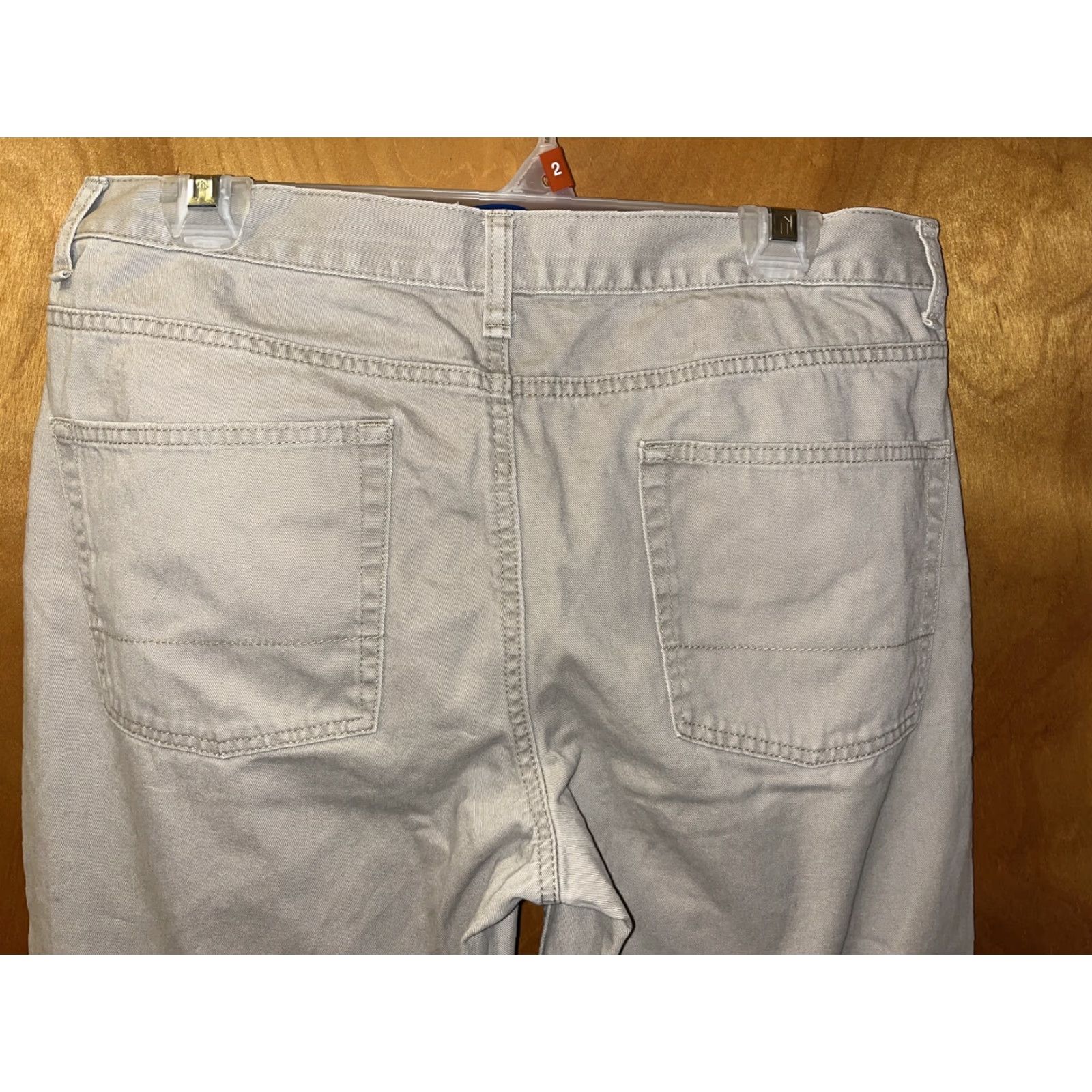 Chaps VINTAGE Chaps Mens Pants Flat Front Cotton Khaki Chino 5-Pocket Casual Business 33/32 Size US 33 - 6 Thumbnail