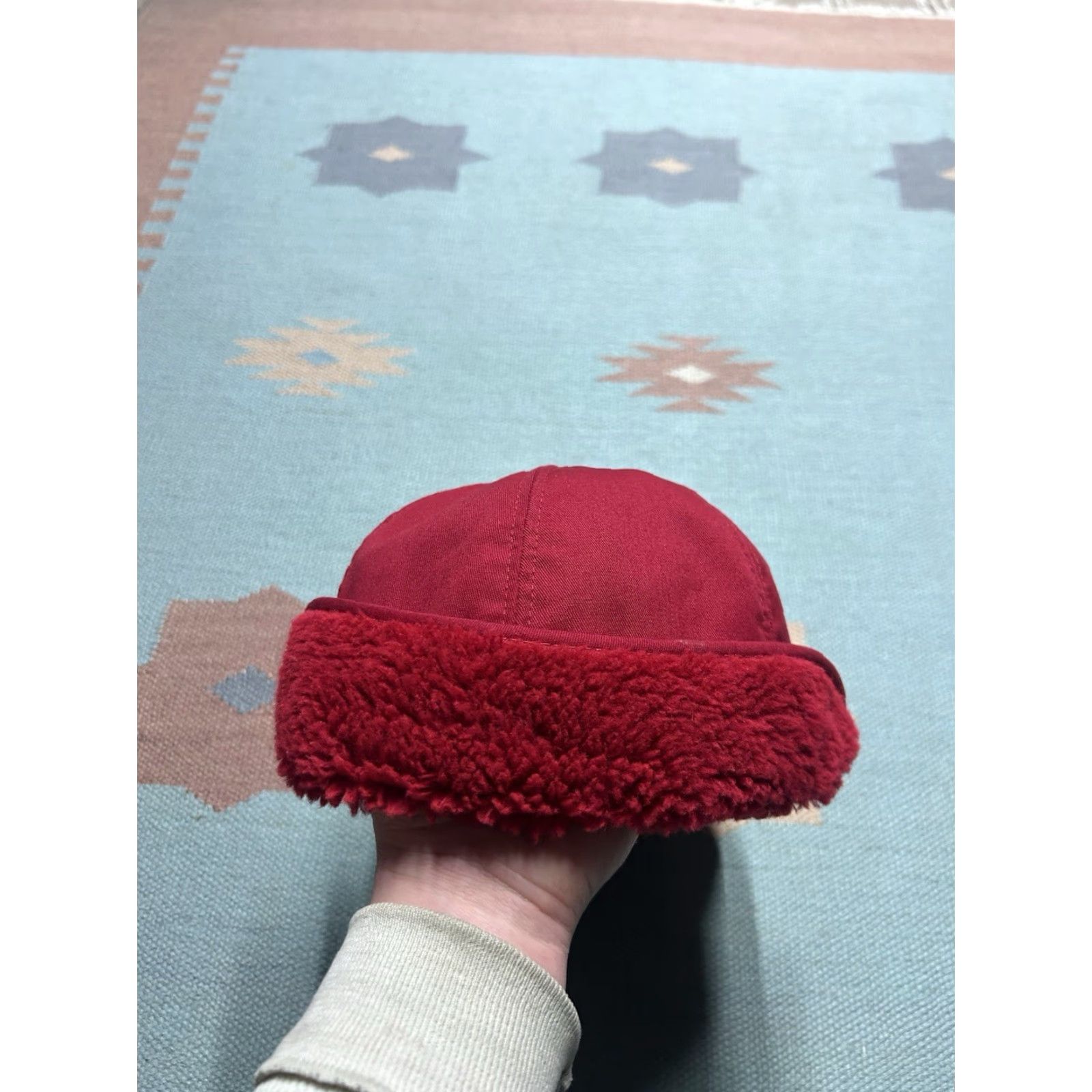 Vintage VINTAGE K-Products Trapper Hat Ear Flap Cap Men Red 6 7/8 - 7 1/2 Michigan Patch Size ONE SIZE - 6 Thumbnail