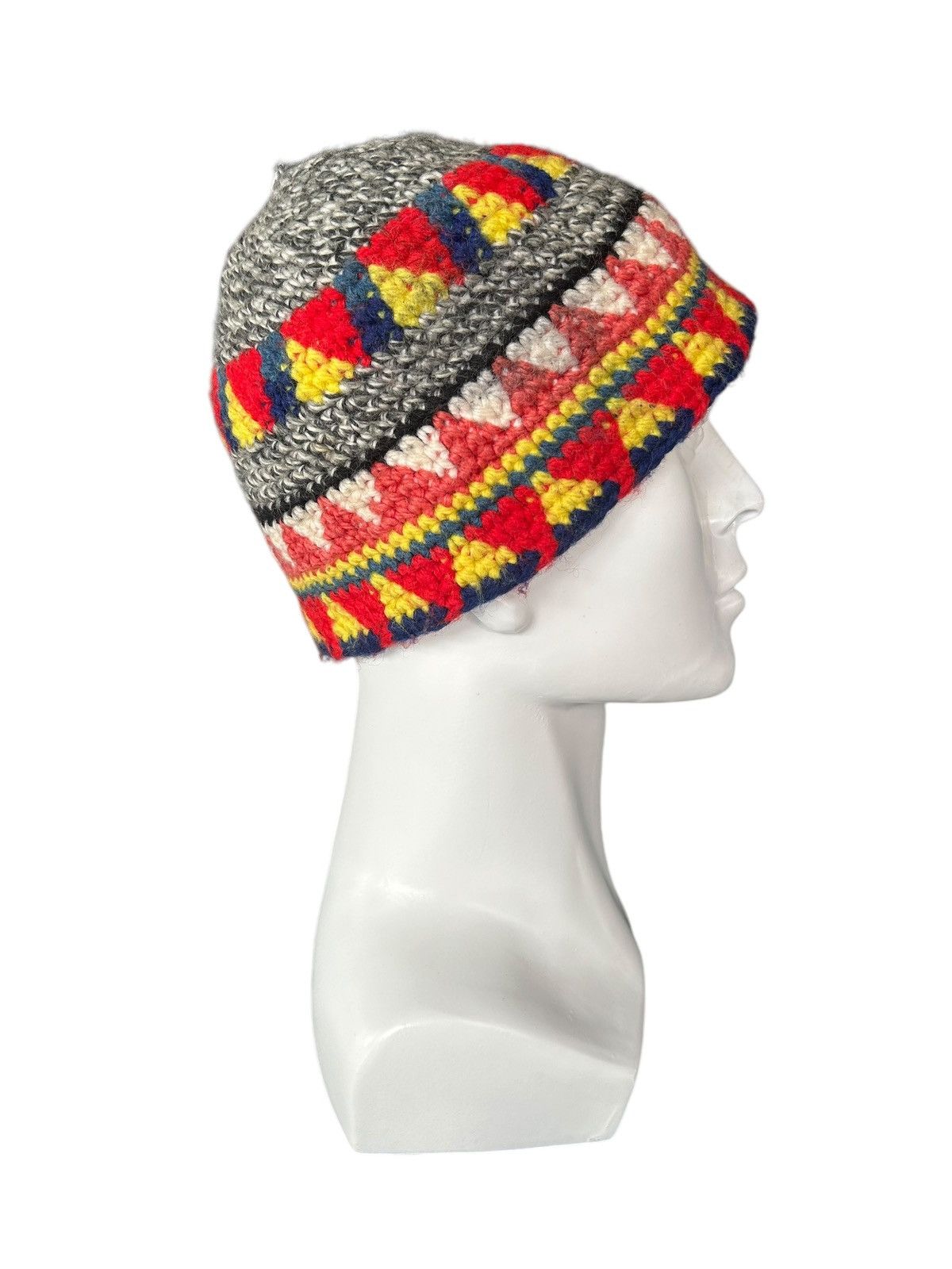Japanese Brand × Kapital × Vintage Crochet Knitted handmade Beanie Hats☠️☠️ Size ONE SIZE - 2 Thumbnail