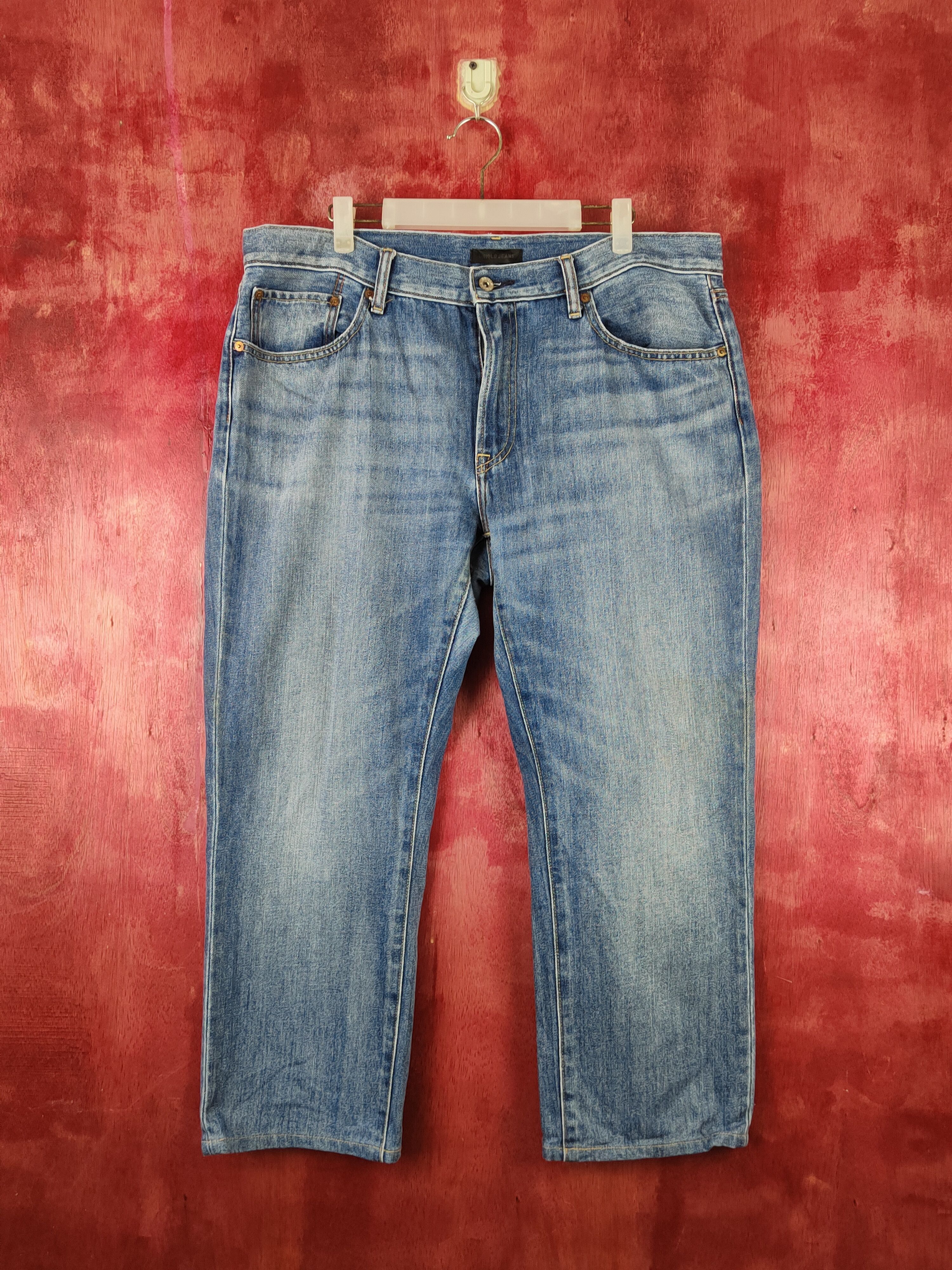Japanese Brand Uniqlo Blue Distressed Ripped Jeans #S2144 Size US 38 / EU 54 - 1 Thumbnail