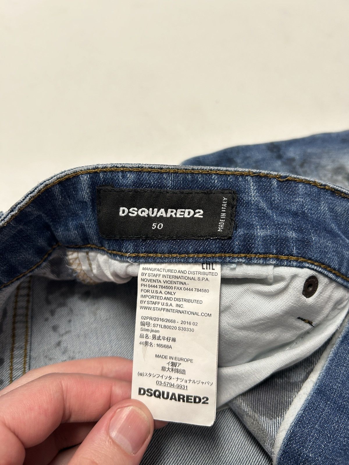 Dsquared2 FW2016 Paint Splatter Zip Denim Size US 31 - 7 Thumbnail