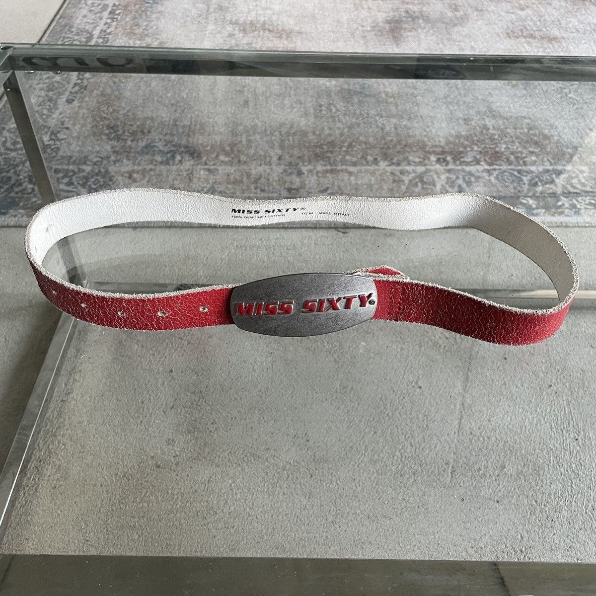 Miss Sixty × Vintage Miss Sixty Vintge Red Leather Belt Size ONE SIZE - 2 Thumbnail