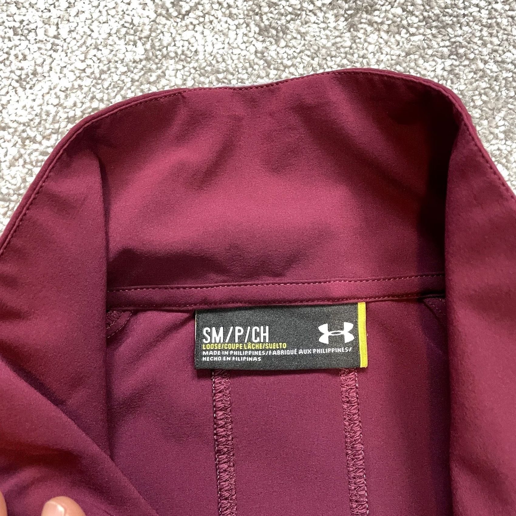 Under Armour Under Armour Jacket Mens S Dark Red University of Arizona Full Zip Windbreaker, Solid, Regular Fit, Fall Spring Winter, Short Length, Polyester Size US S / EU 44-46 / 1 - 3 Thumbnail