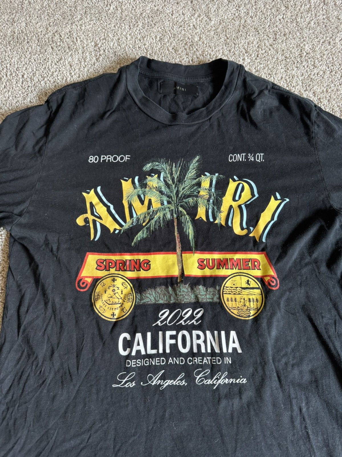 Amiri Amiri Rum Label T-Shirt 2022 Size Medium Size US M / EU 48-50 / 2 - 4 Thumbnail