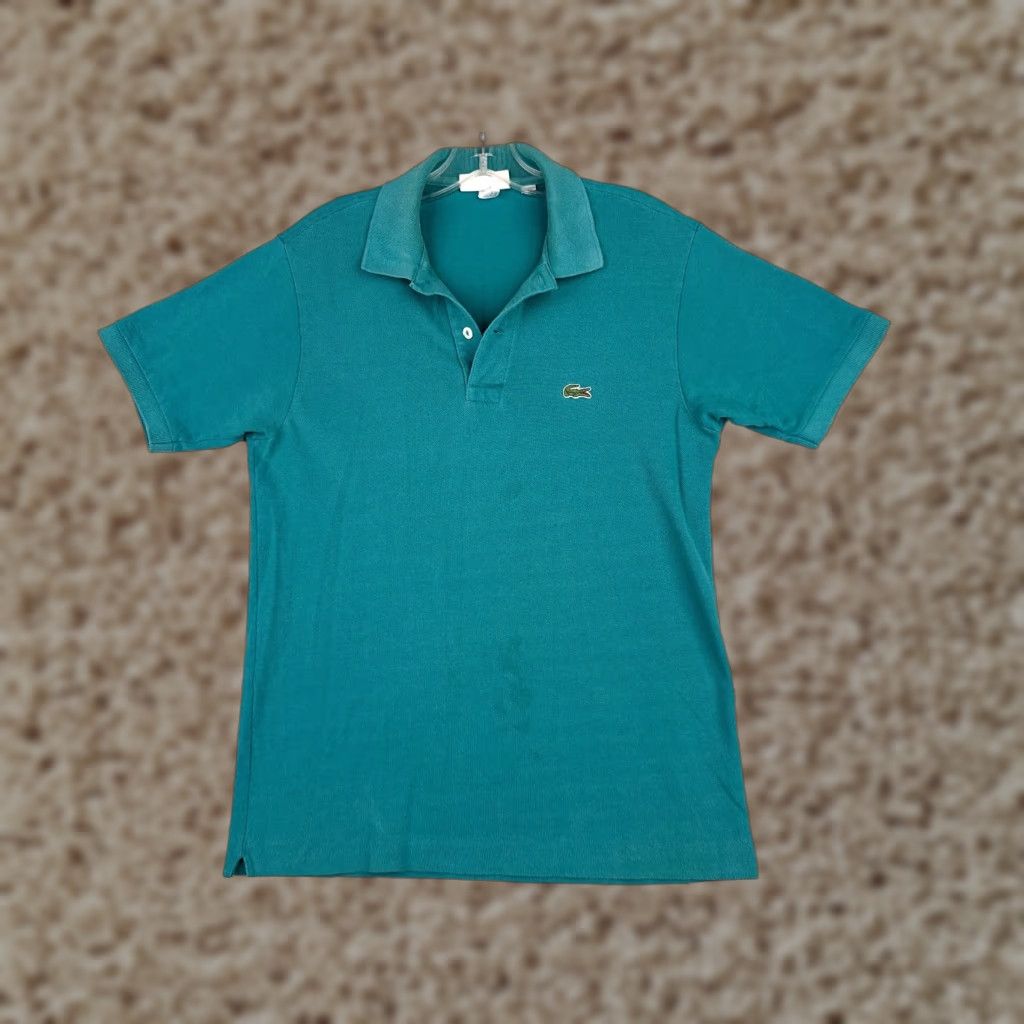 Lacoste Polo Shirt Men Small Blue Short Sleeve 100% Cotton Jersey Slim Fit Regular Size S