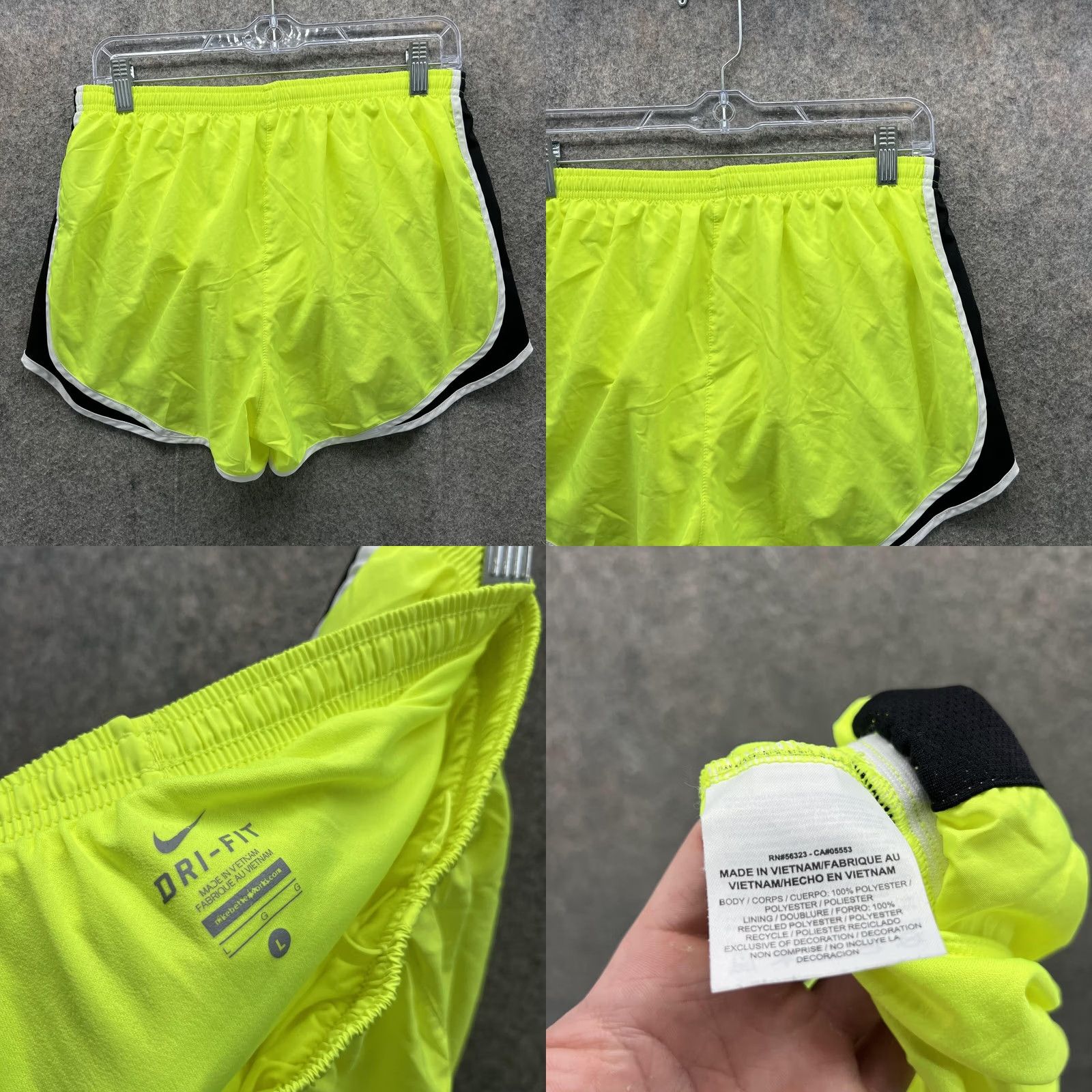 Nike Nike Shorts Women L Green Neon Athletic Dri-Fit Polyester - NIKE Trainer Activewear Size 36" / US 14 / IT 50 - 8 Thumbnail