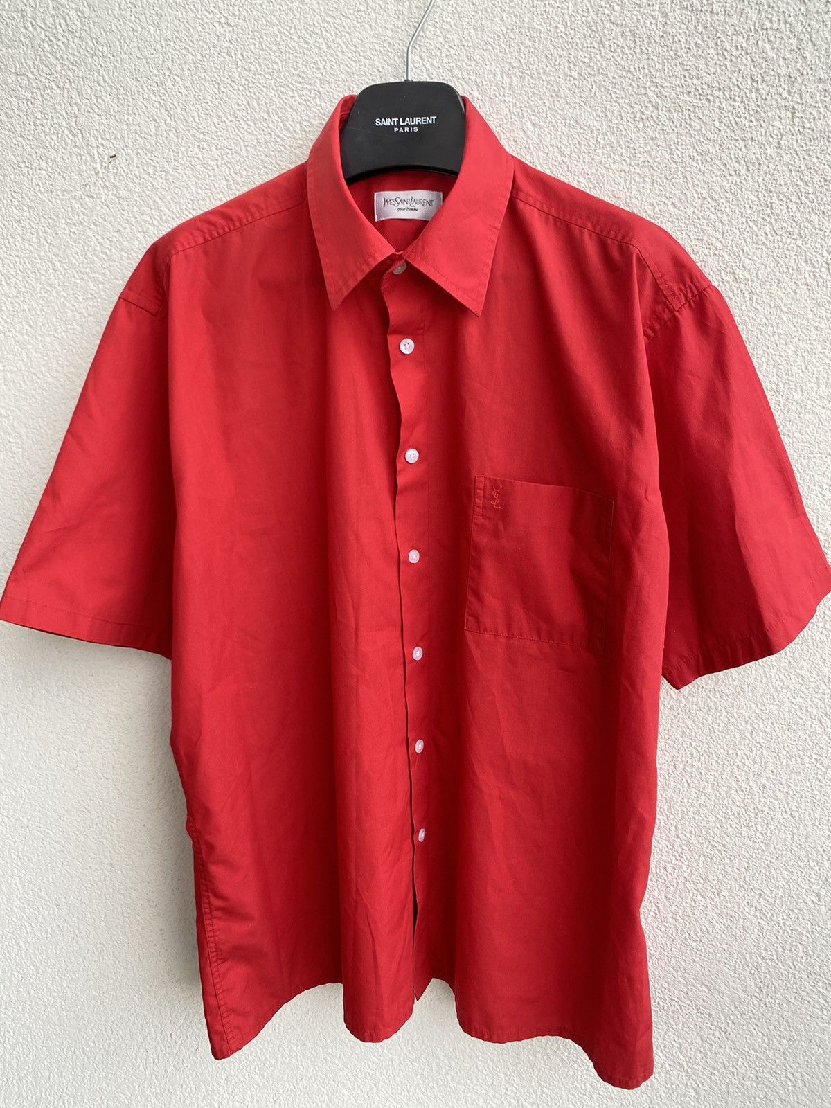 Yves Saint Laurent Summer YSL Shirt Red Button Up Size US L / EU 52-54 / 3 - 7 Thumbnail