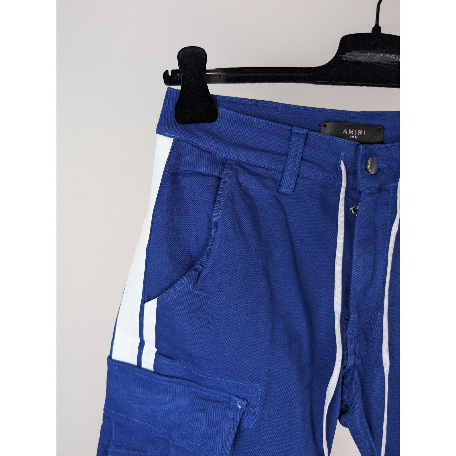 Amiri o1rshd1 Stack Track Cargo Trousers Pants Royal Blue / White Size US 28 / EU 44 - 6 Thumbnail