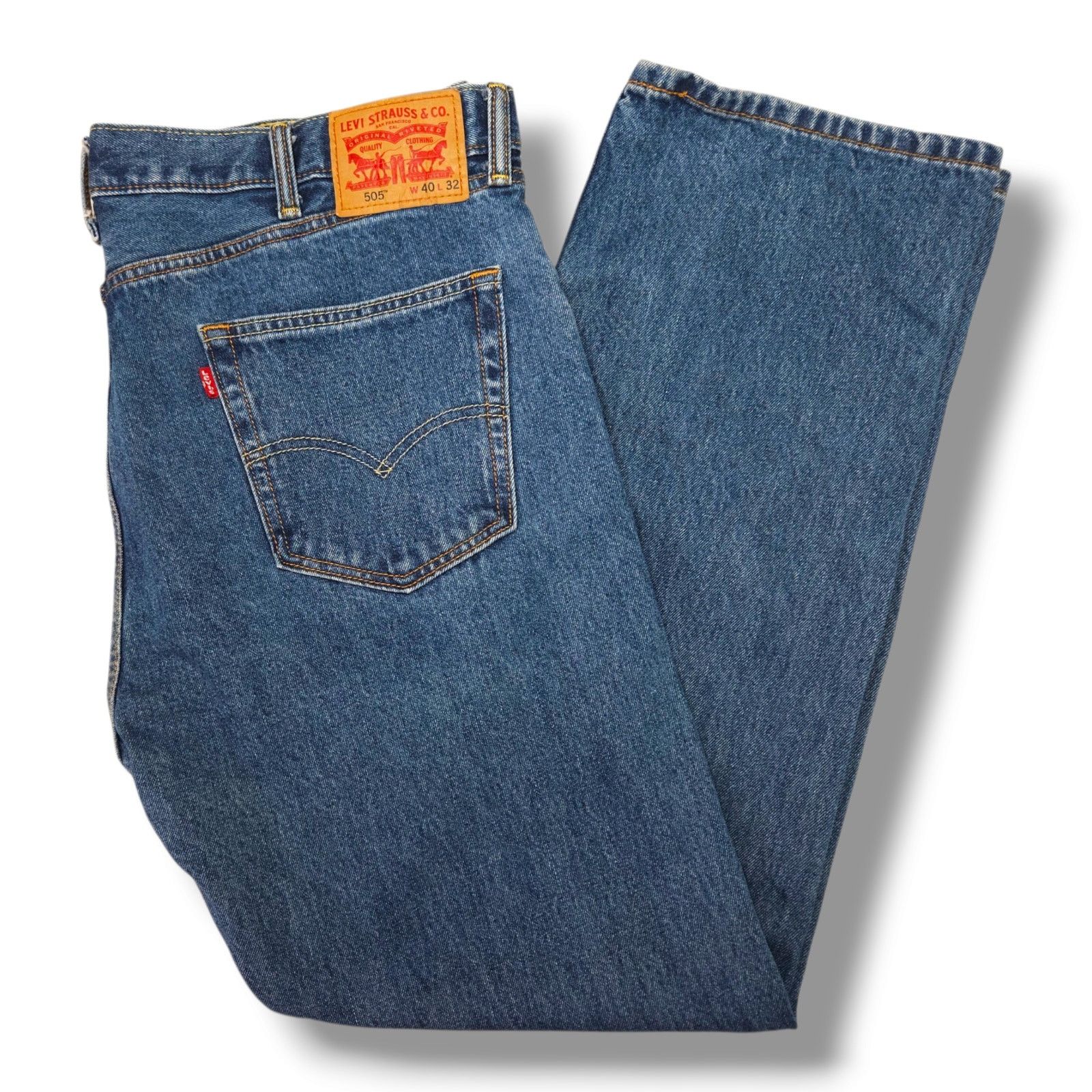 Levi's Levi’s 505 Straight Leg Jeans W40 L32 Dark Stonewash VTG Y2K Size US 40 / EU 56 - 1 Thumbnail