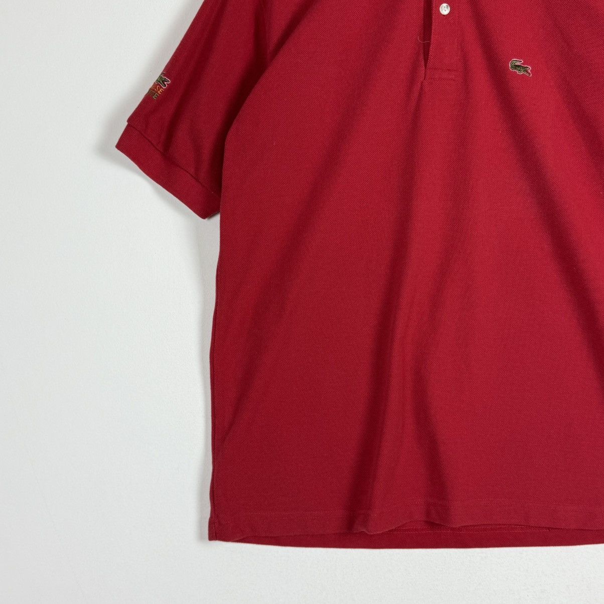 Lacoste Chemise Lacoste Red Polo Tee Made in France Size US M / EU 48-50 / 2 - 2 Thumbnail