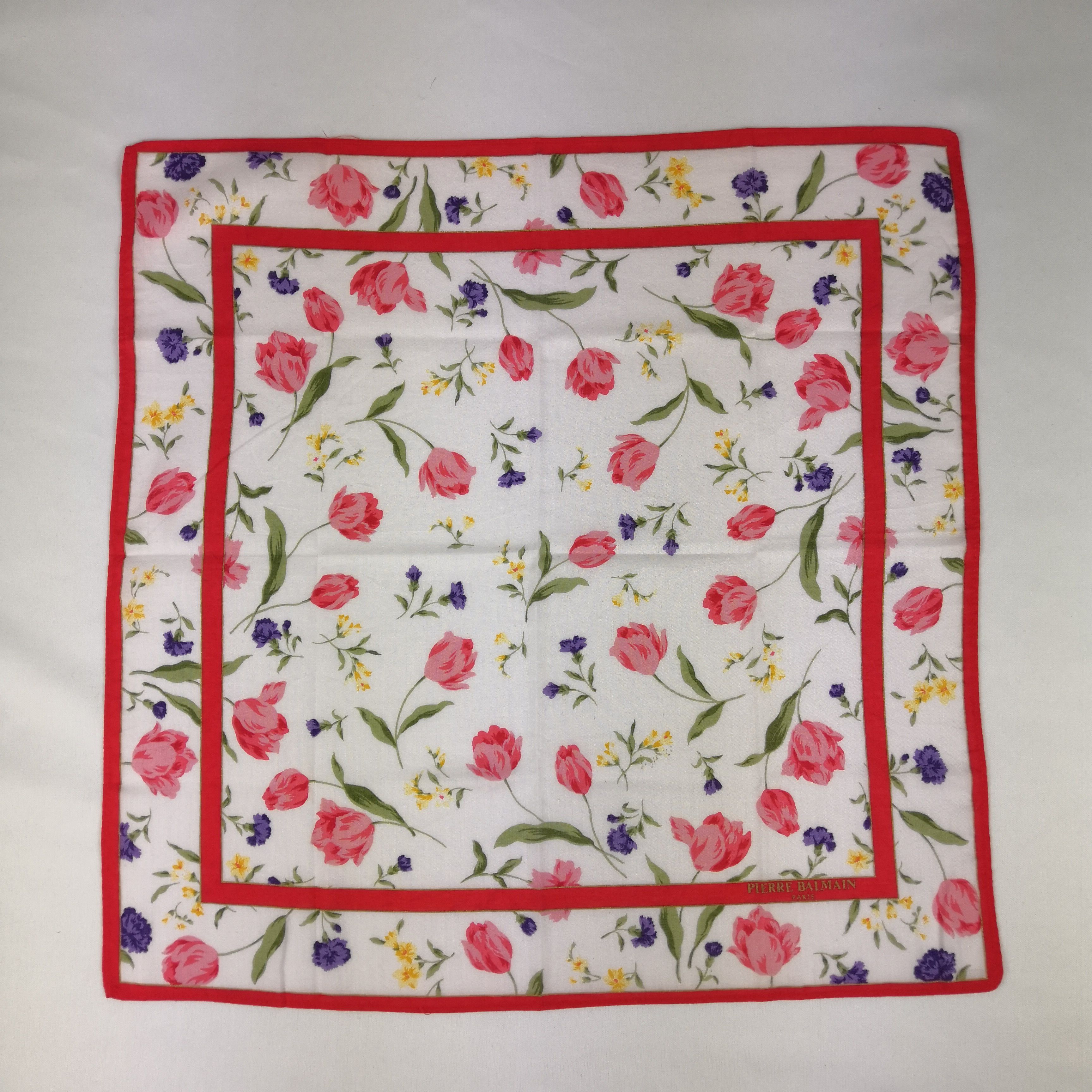 Japanese Brand Vintage Pierre Balmain Handkerchief Bandana Pocket Square Size ONE SIZE - 2 Thumbnail
