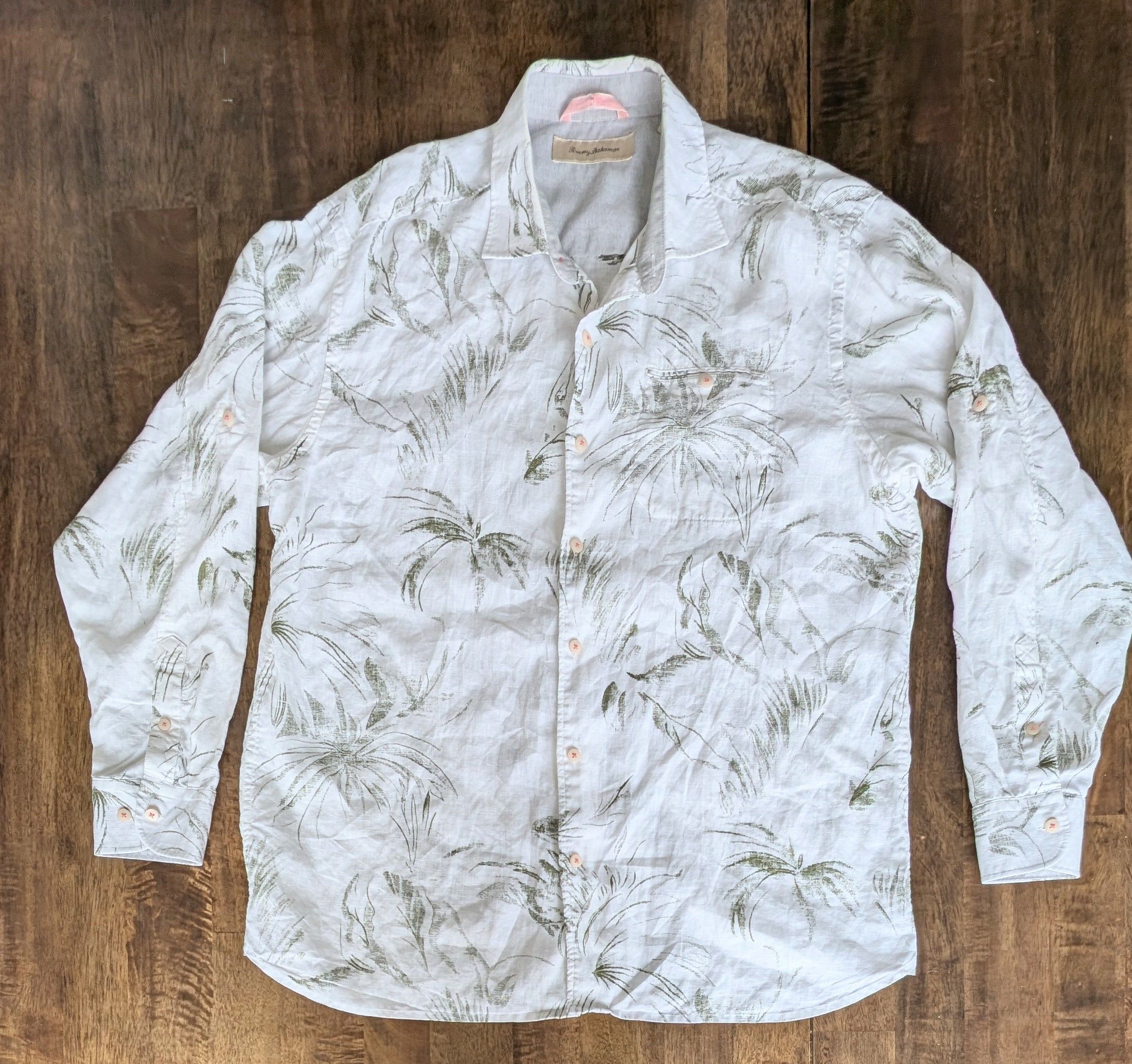 Tommy Bahama Tommy Bahama Linen Shirt Long Sleeve Men's Large Button Down Size US L / EU 52-54 / 3 - 1 Thumbnail