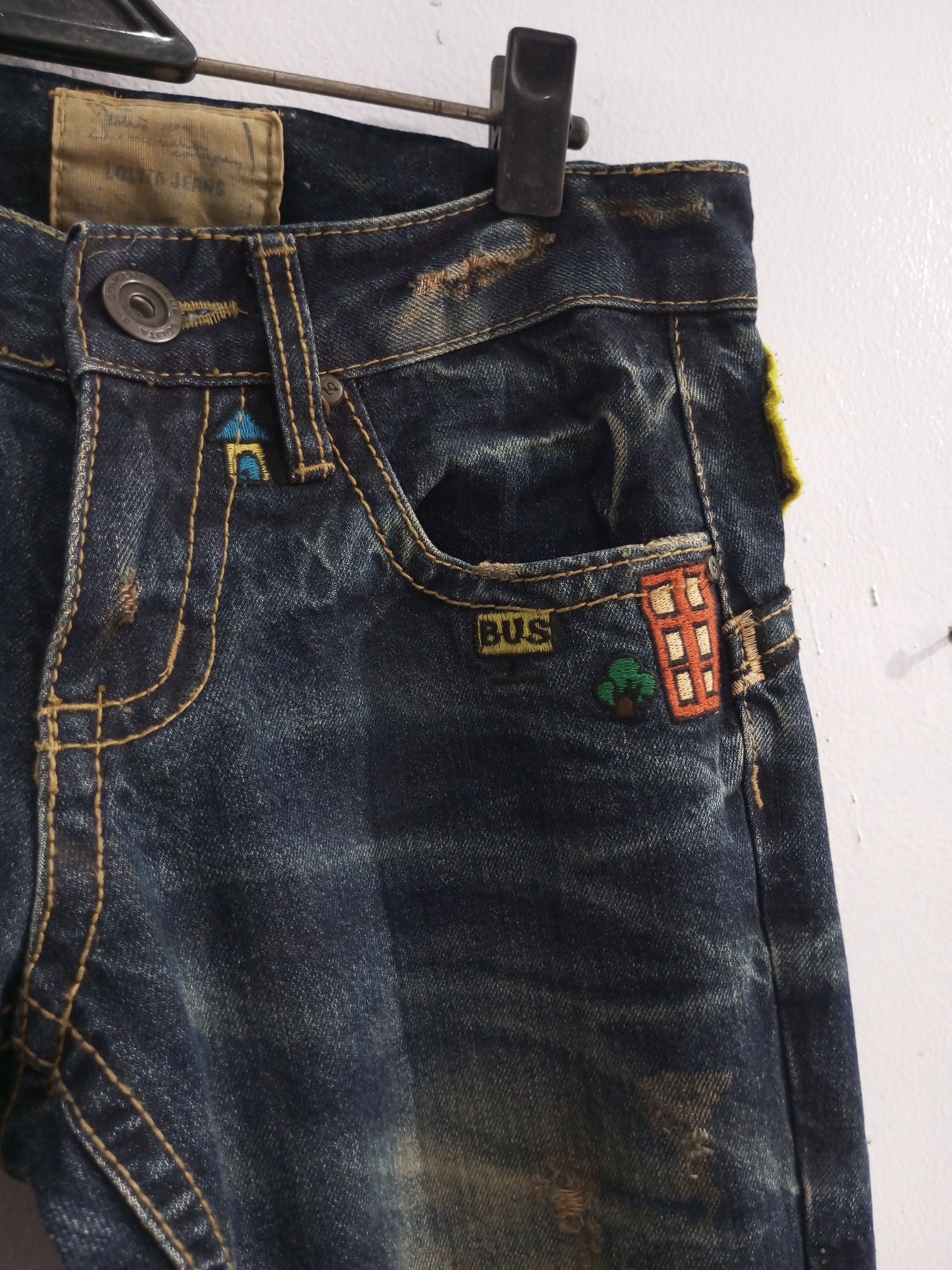 20471120 Yoshitomo nara x LOLITA Jeans Concert Club "scholl zone" Size US 29 - 6 Thumbnail