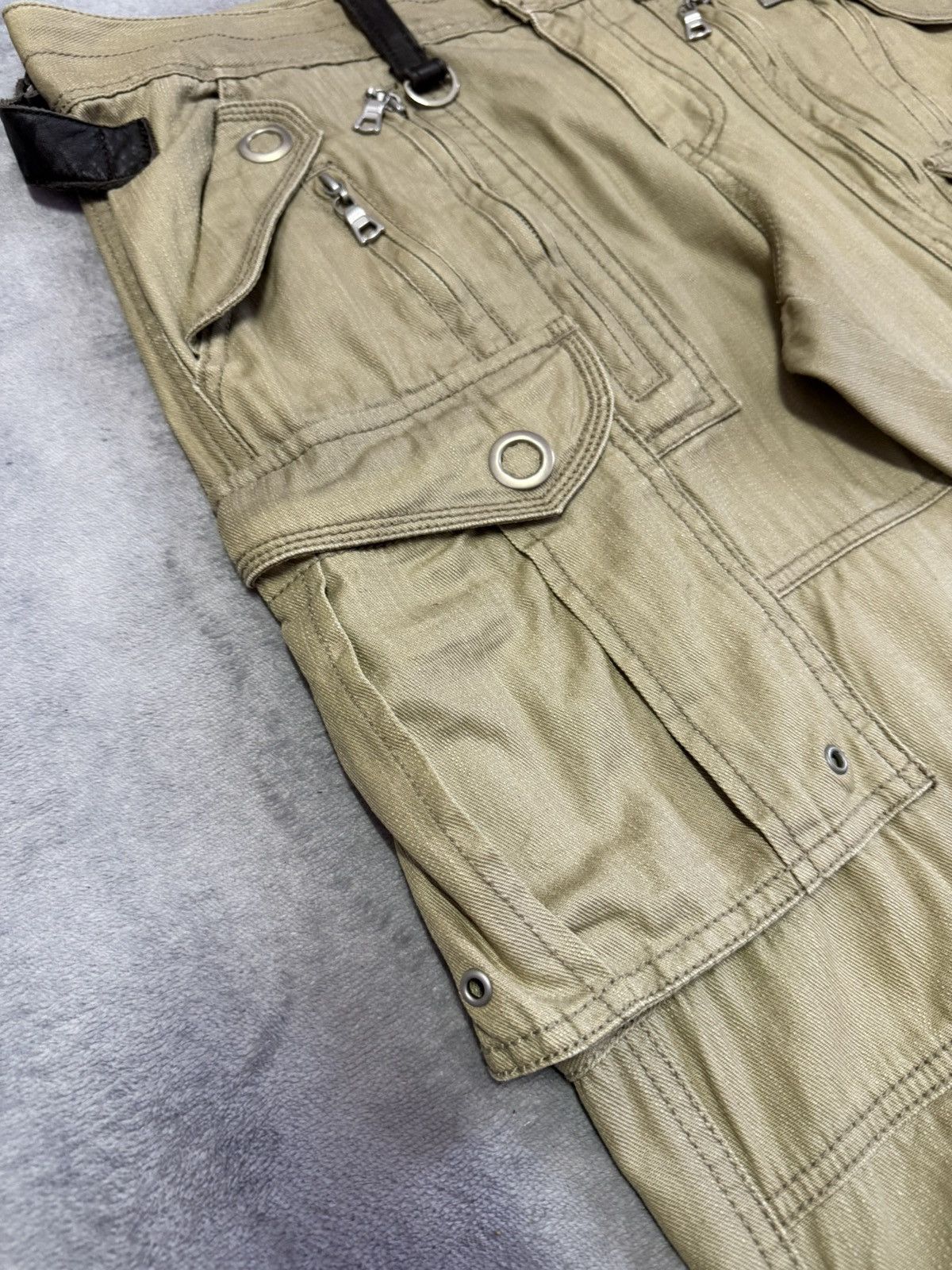 Tornado Mart Panelling Utility Tactical Cargo Flared Pants